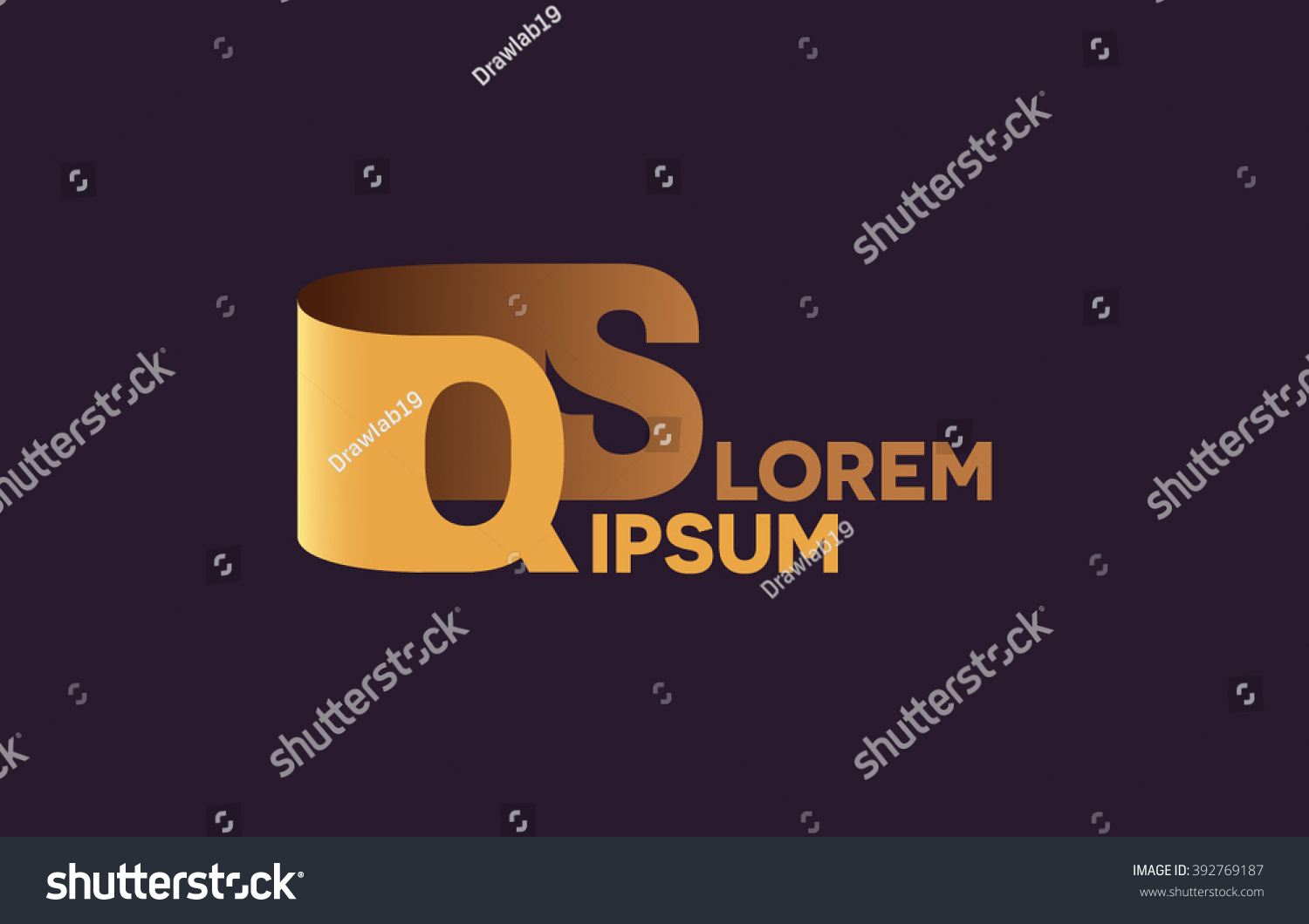 Qs Letters Logo Q S Letters Vector De Stock Libre De Regal As