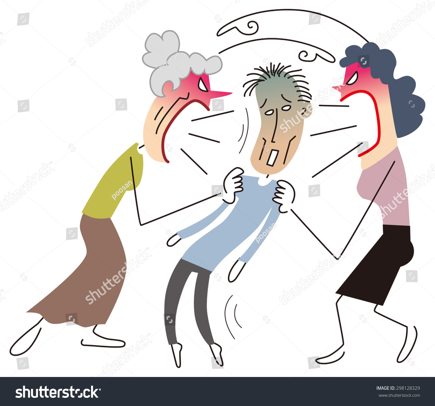 Quarrel Stock Vector 298128329 - Shutterstock