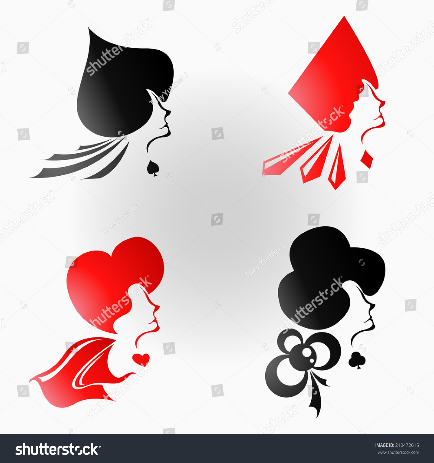 Queen Card Stock Vector 210472615 - Shutterstock