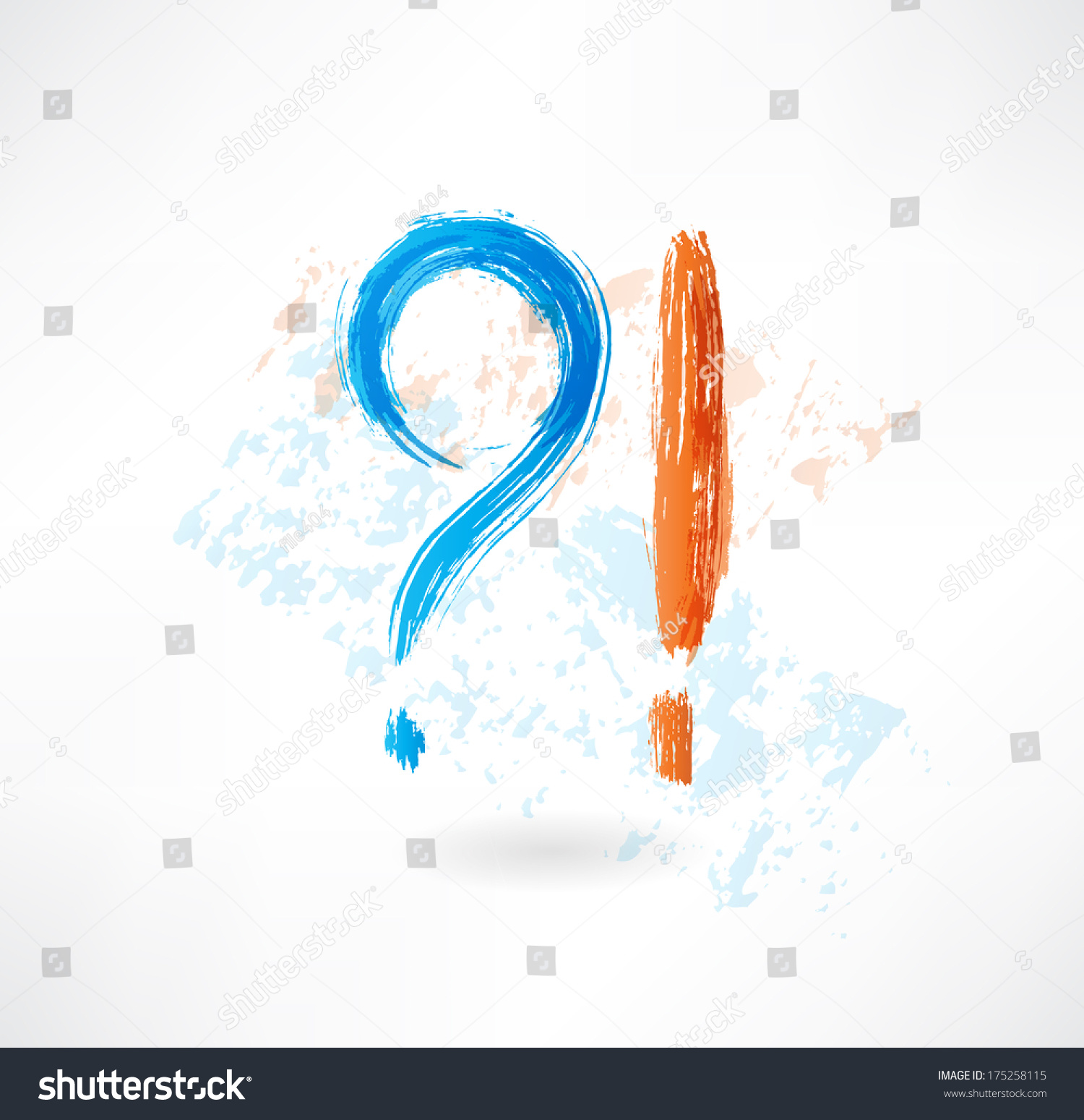 Question Answer Grunge Icon Stock Vector Illustration 175258115