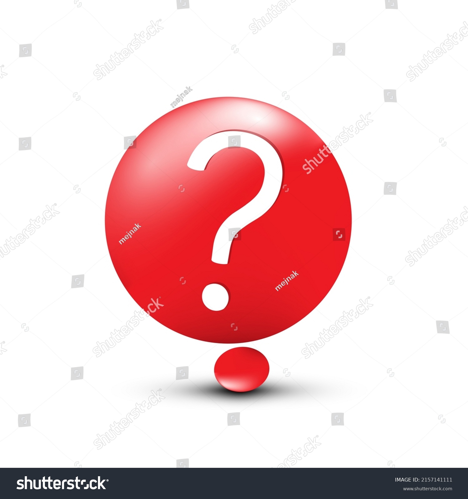 Question Mark Red Bubble Vector Stock Vector Royalty Free