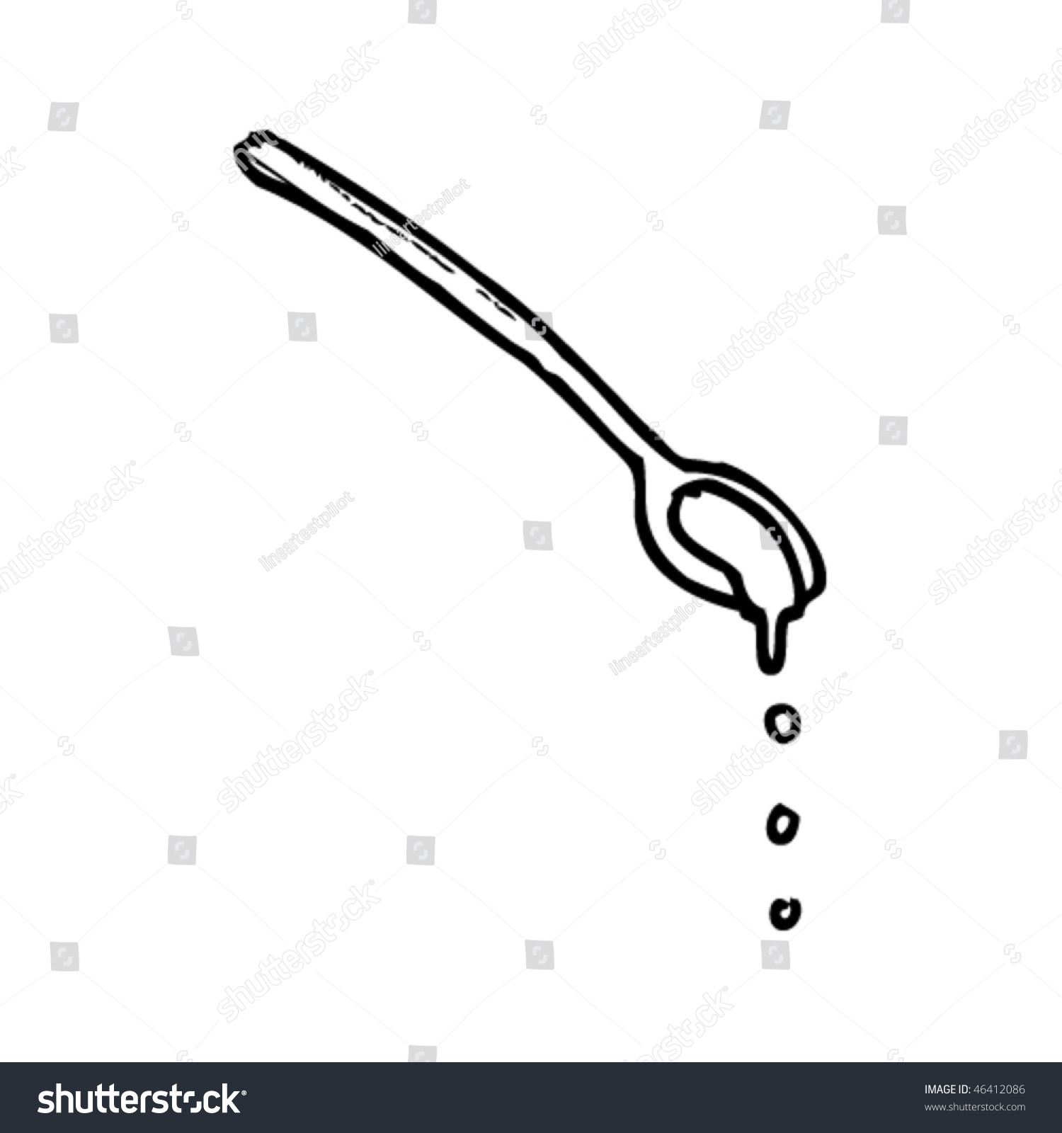 Quick Drawing Of A Spoon Stock Vector Illustration 46412086 : Shutterstock