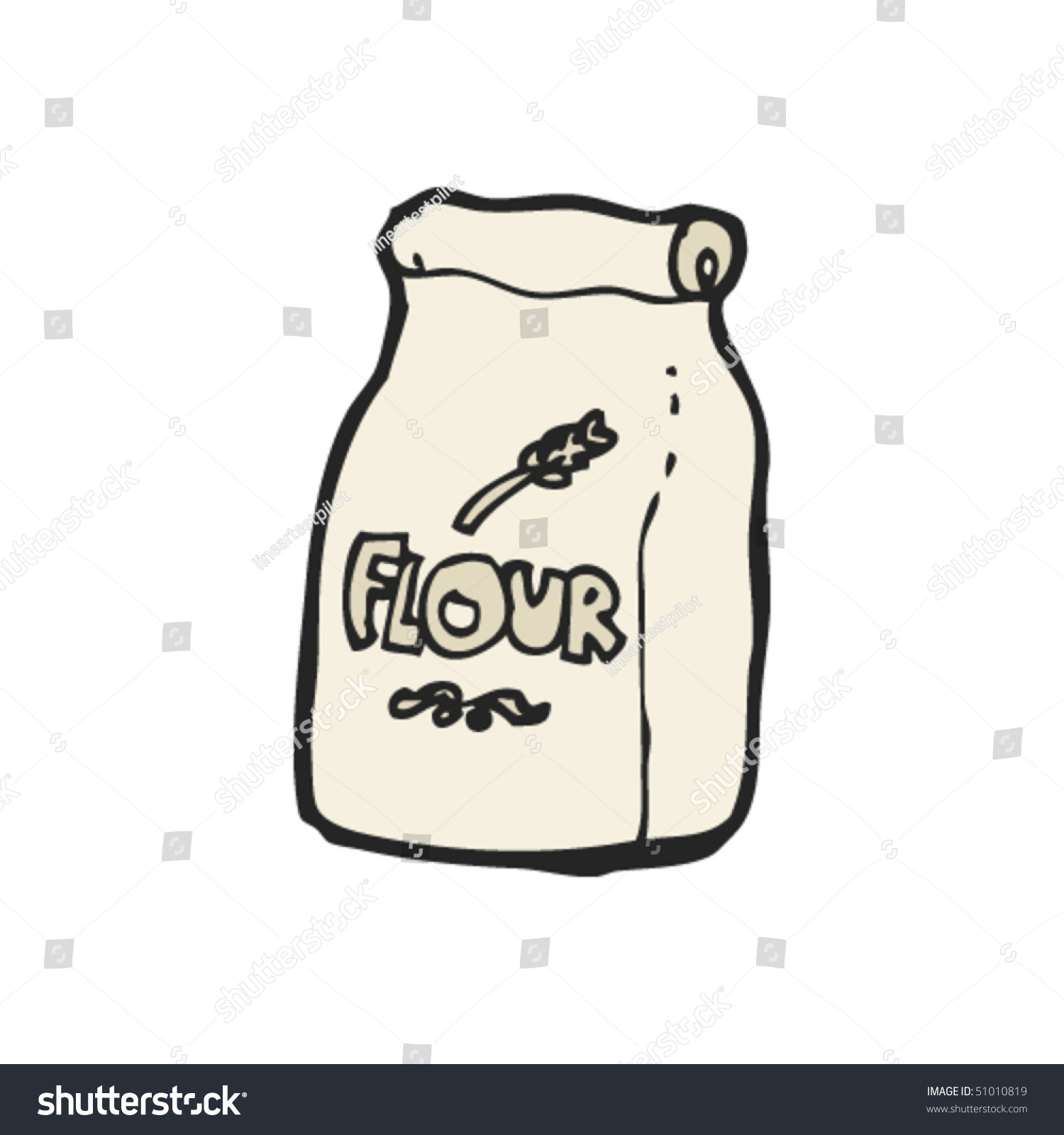 Quirky Drawing Of A Bag Of Flour Stock Vector Illustration 51010819