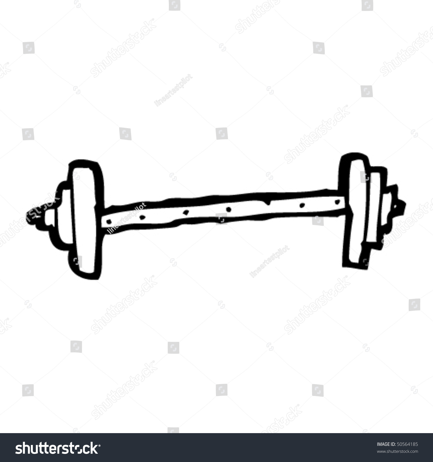 Quirky Drawing Of A Barbell Stock Vector Illustration 50564185