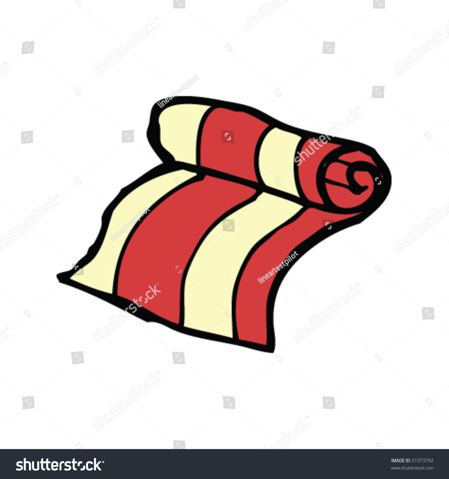 Quirky Drawing Beach Towel Stock Vector 51973792 Shutterstock