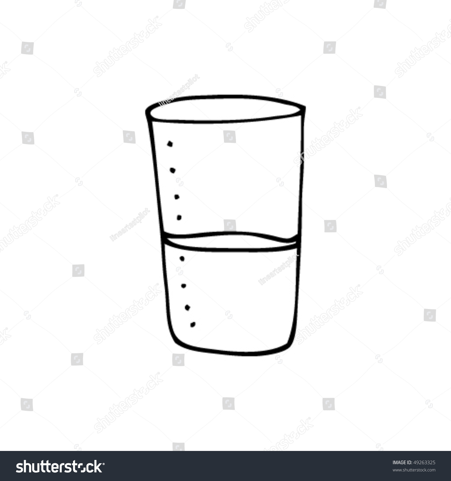 Quirky Drawing Glass Water Stock Vector 49263325 - Shutterstock