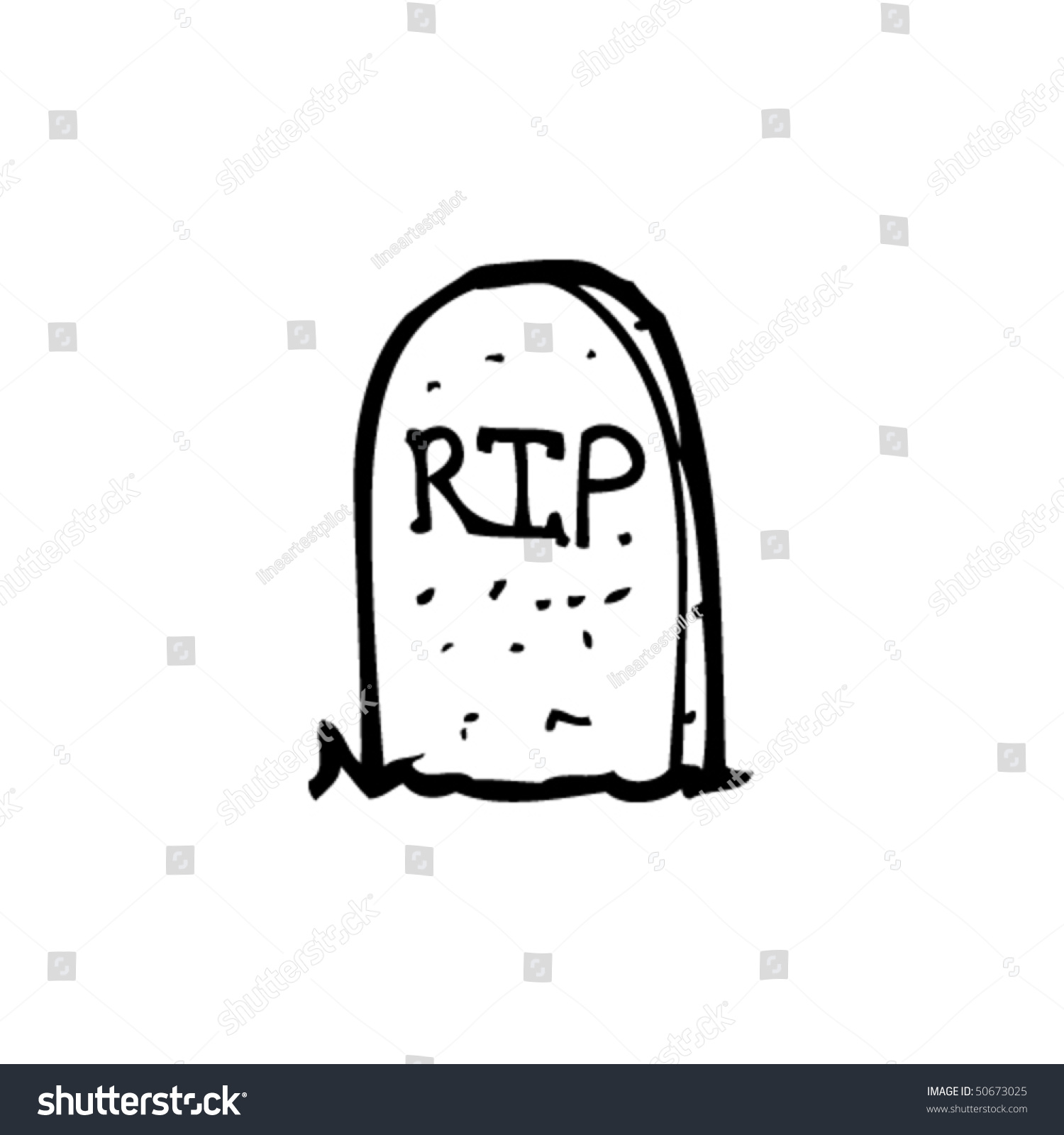 Quirky Drawing Of A Grave Stock Vector Illustration 50673025 : Shutterstock