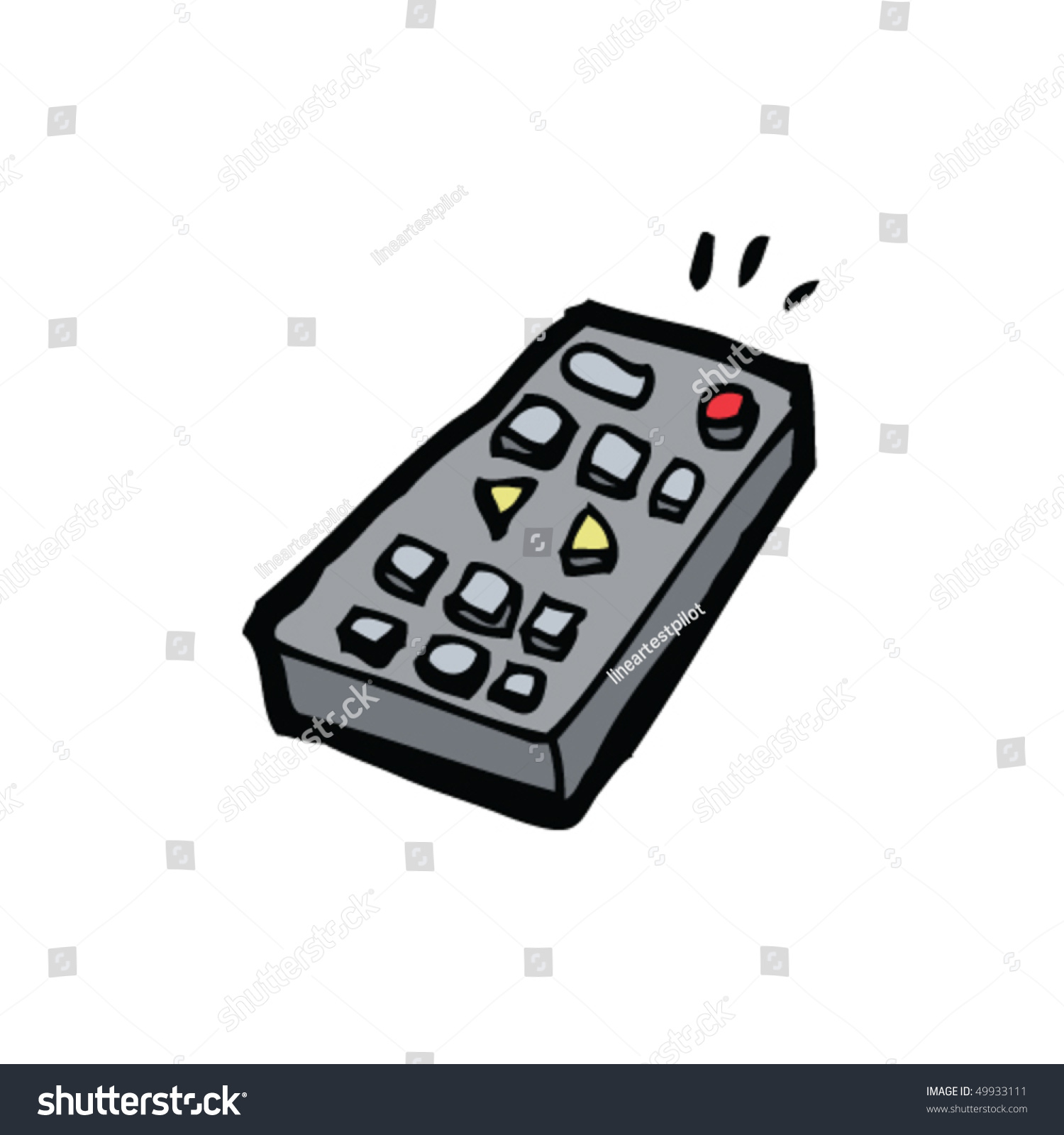 Quirky Drawing Remote Control Stock Vector 49933111 Shutterstock