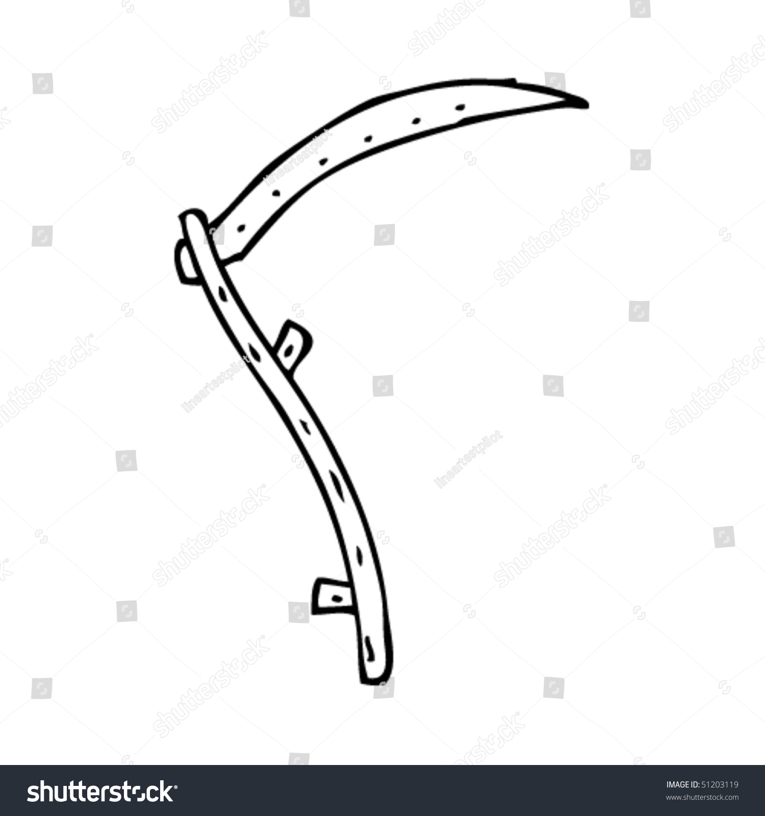 Quirky Drawing Of A Scythe Stock Vector Illustration 51203119