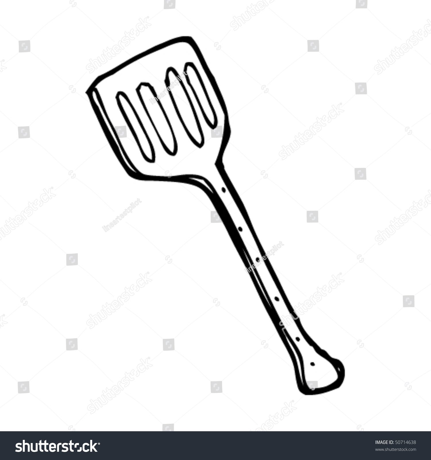 Quirky Drawing Of A Spatula Stock Vector Illustration 50714638