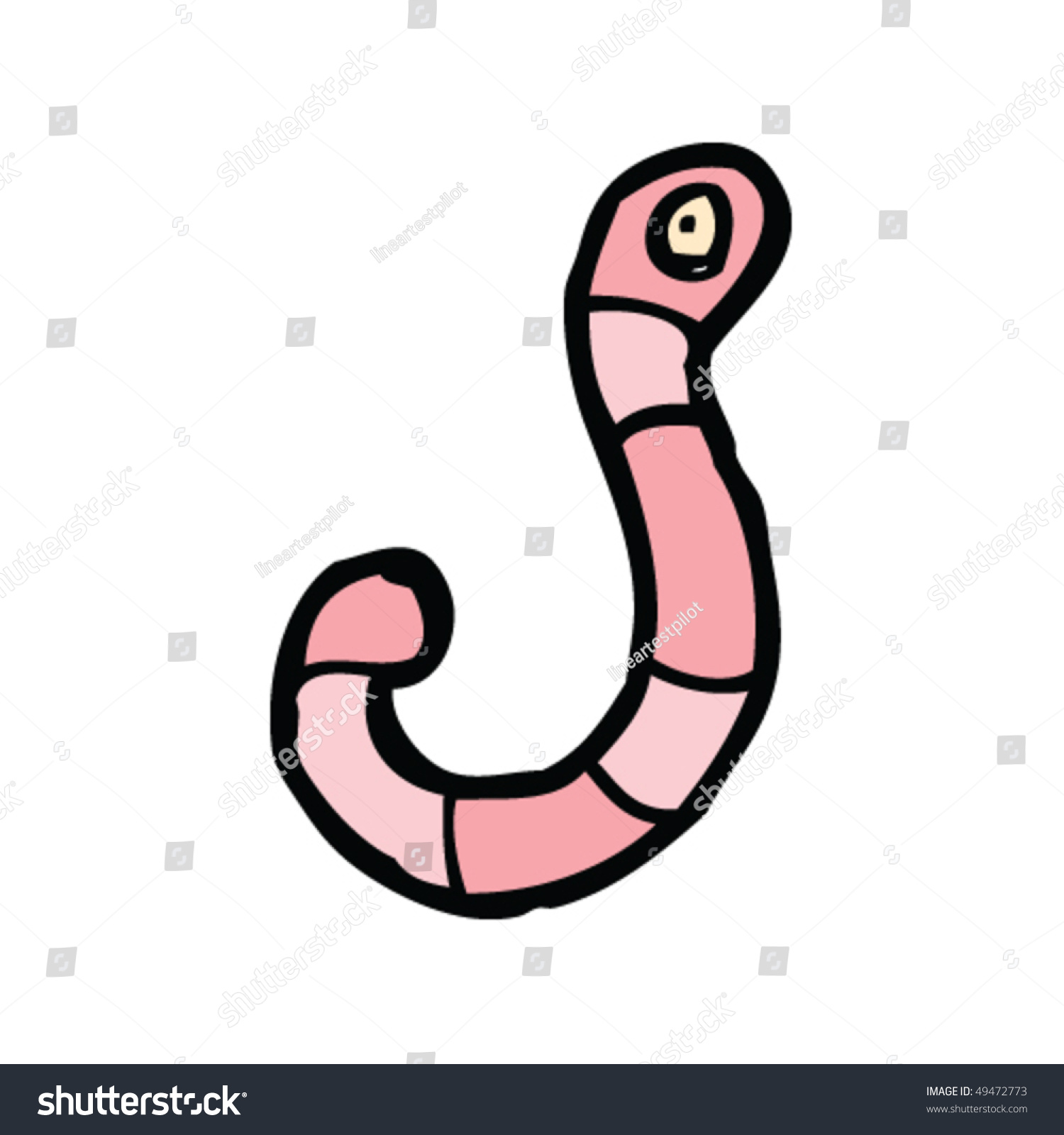 Quirky Drawing Of A Worm Stock Vector Illustration 49472773 Shutterstock