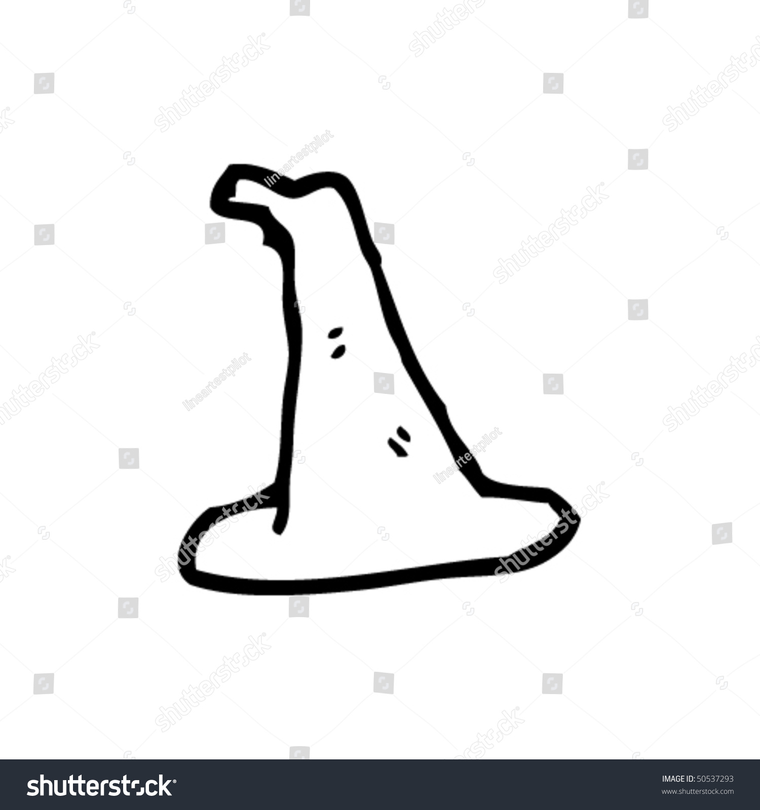 Quirky Drawing Of Wizard Hat Stock Vector Illustration 50537293