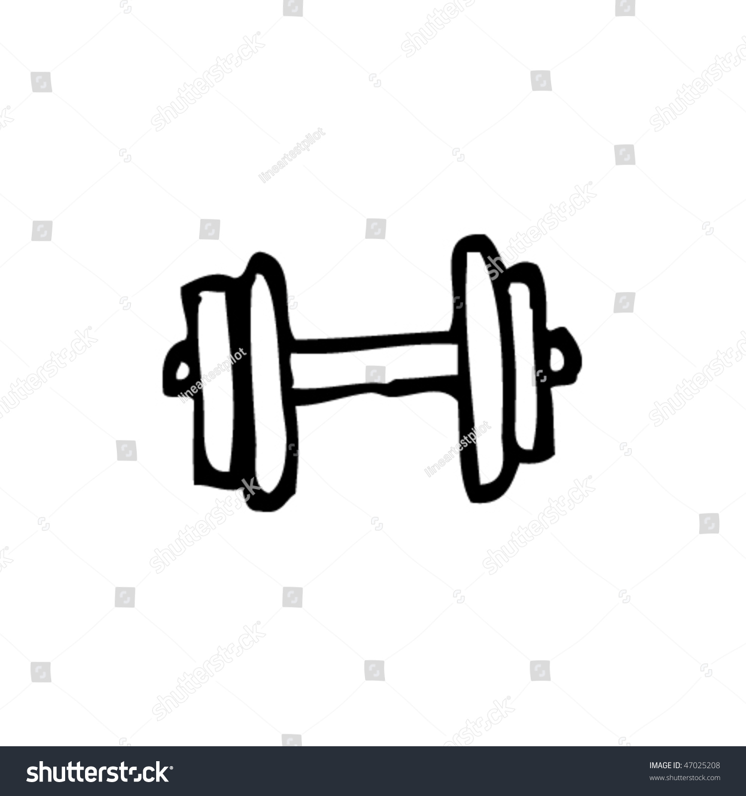 Quirky Ink Drawing Gym Weight Stock Vector 47025208 - Shutterstock