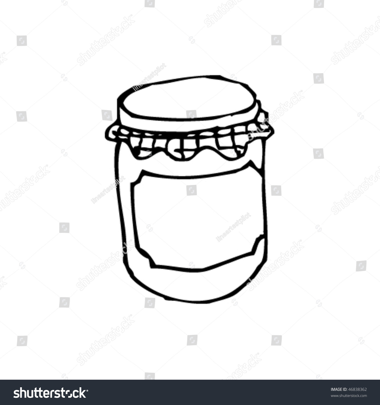 Quirky Ink Drawing Of A Jam Jar Stock Vector Illustration 46838362