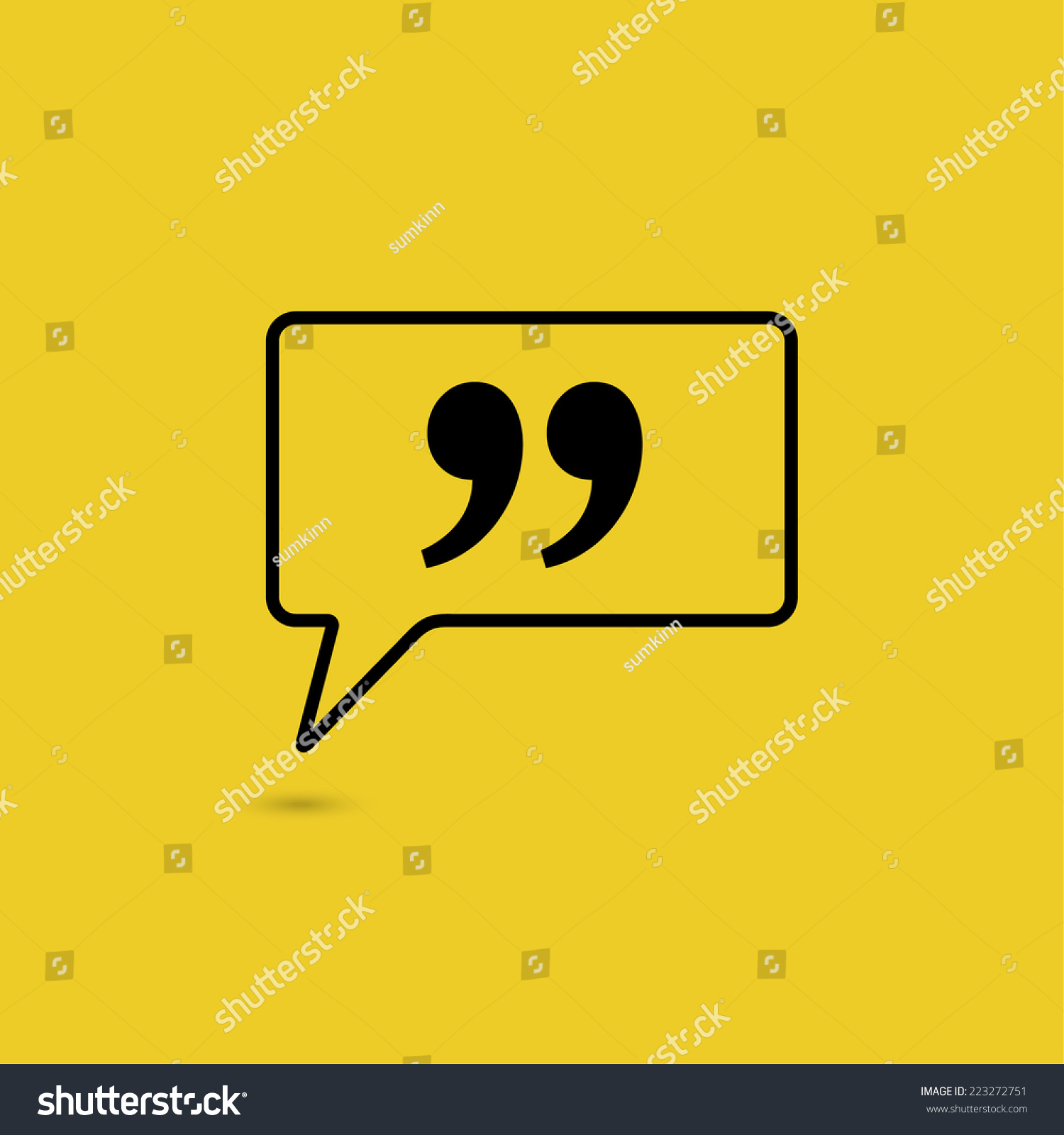 Quotation Mark Speech Bubble. Quote Sign Icon. Stock Vector ...