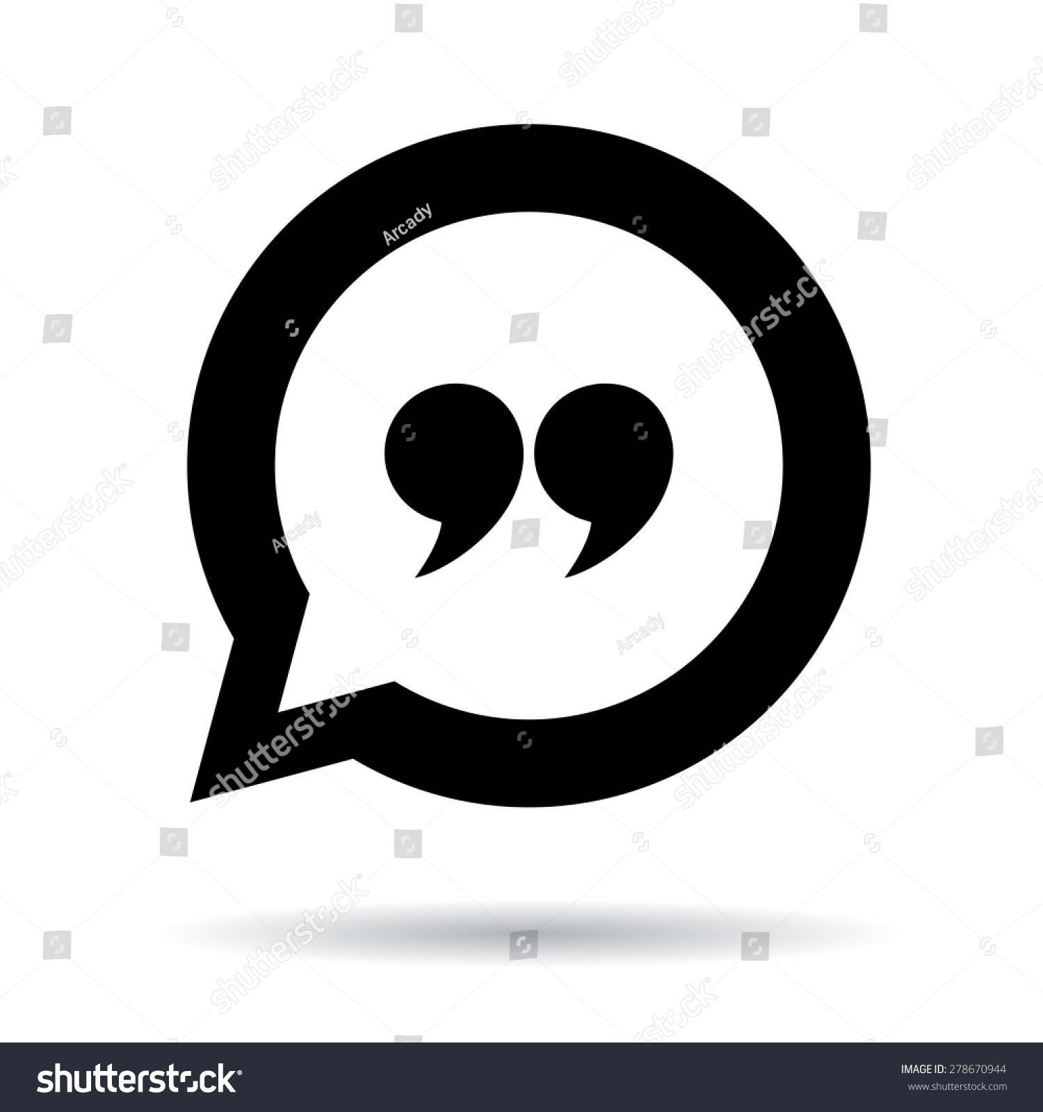 Quote Icon Stock Vector Illustration 278670944 : Shutterstock