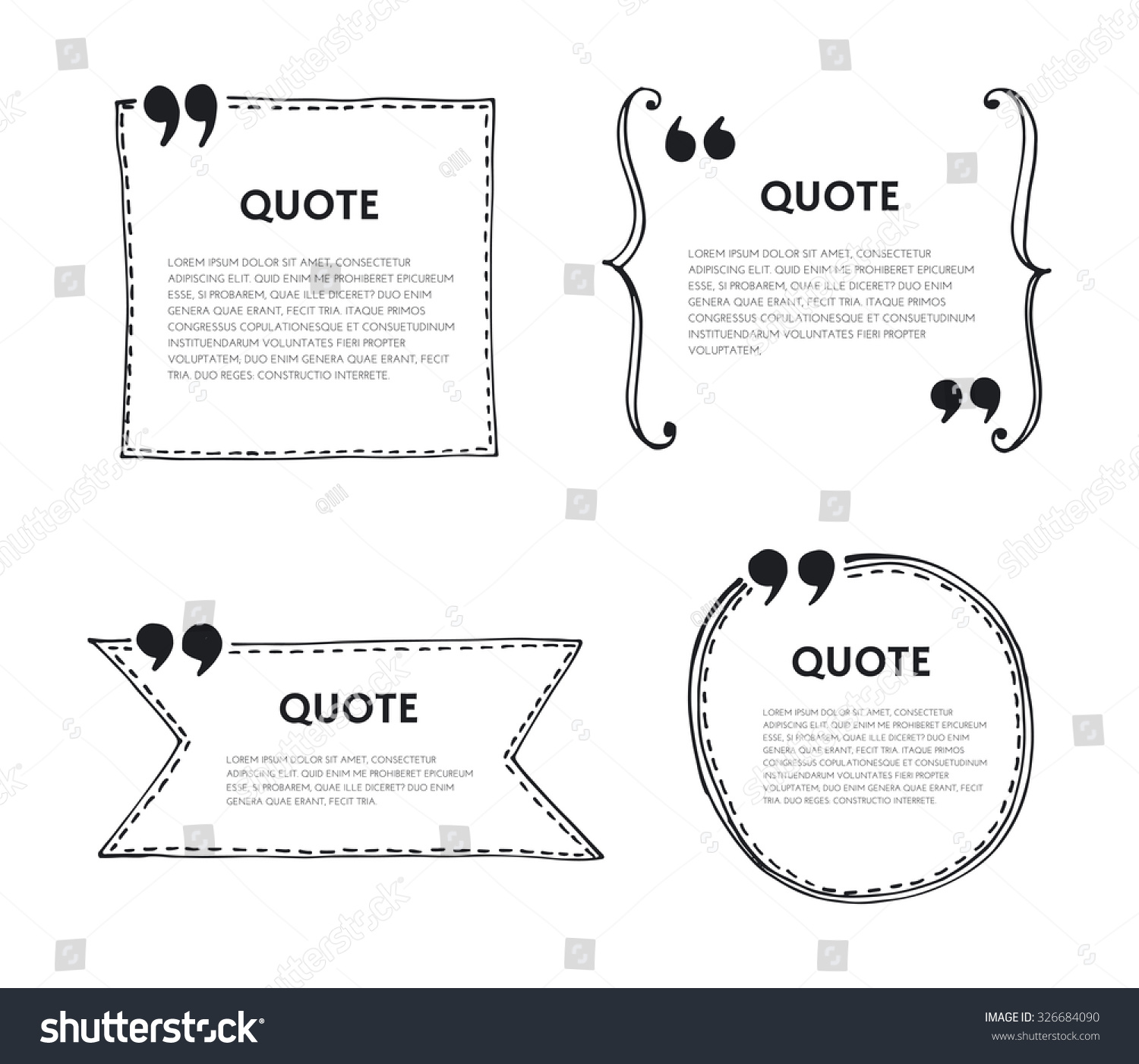 Quote text bubble Quote template with commas Design hand drawn vector element for quote Quote text bubble Quote template with commas Design hand drawn vector element for quote