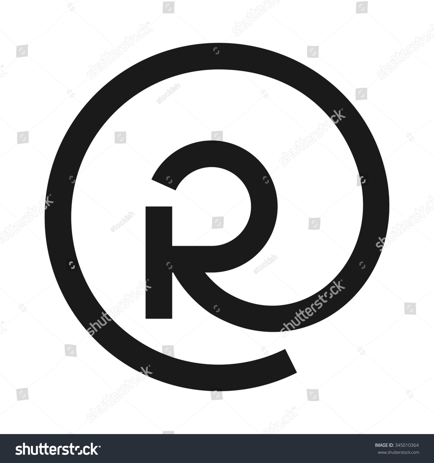 R Logo Vector. Letter R Forming A Circle. - 345010364 : Shutterstock