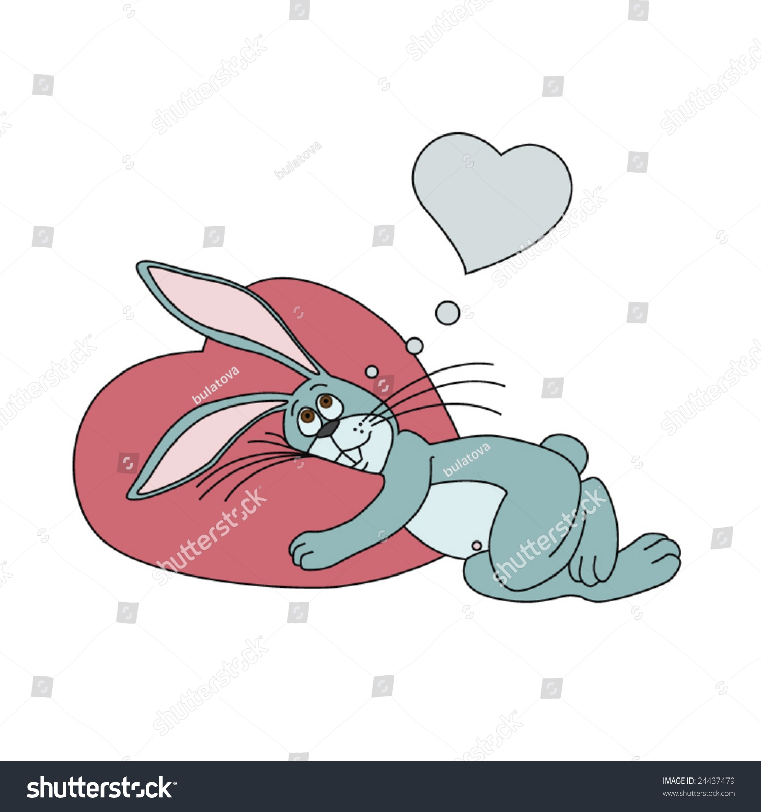 Rabbit Dream Stock Vector Illustration 24437479 Shutterstock