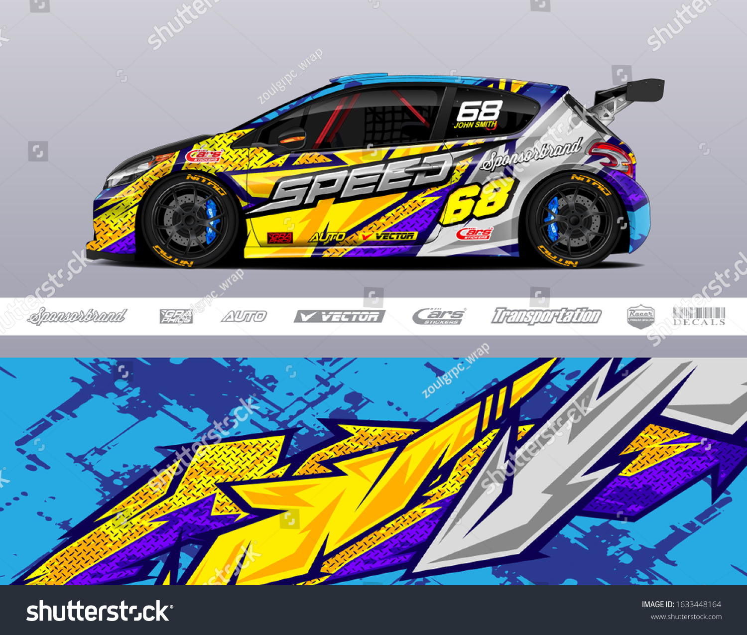 Race Car Livery Design Vector Graphic Stock Vector Royalty Free