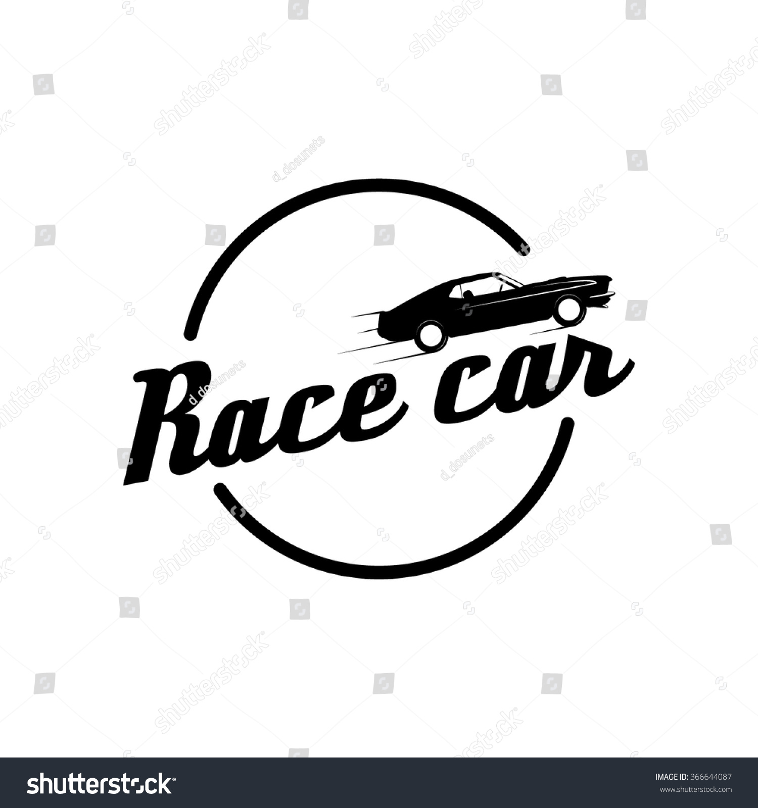 Race Car Logo Stock Vector Illustration 366644087 : Shutterstock