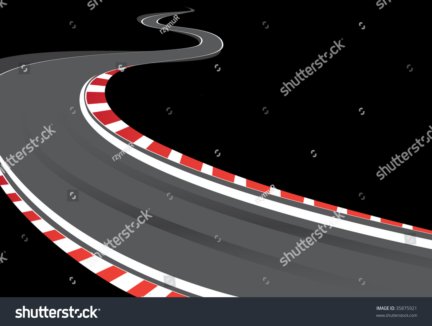 Racing Track Stock Vector Illustration 35875921 : Shutterstock