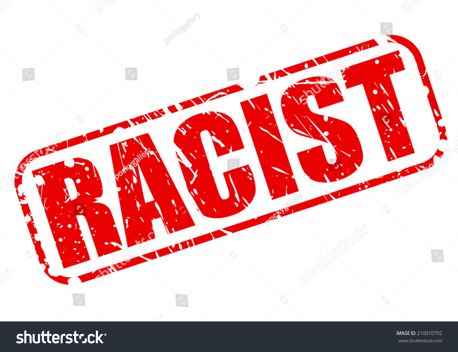 Racist Red Stamp Text On White Stock Vector Illustration 210010792 ...