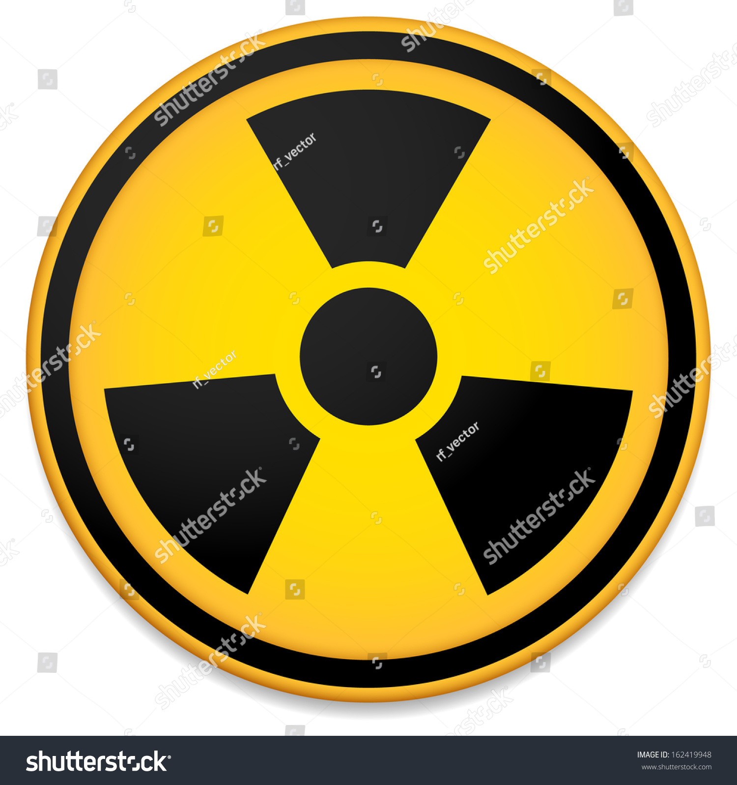 Radioactive Sign Symbol Circle Stylized Transparent Stock Vector