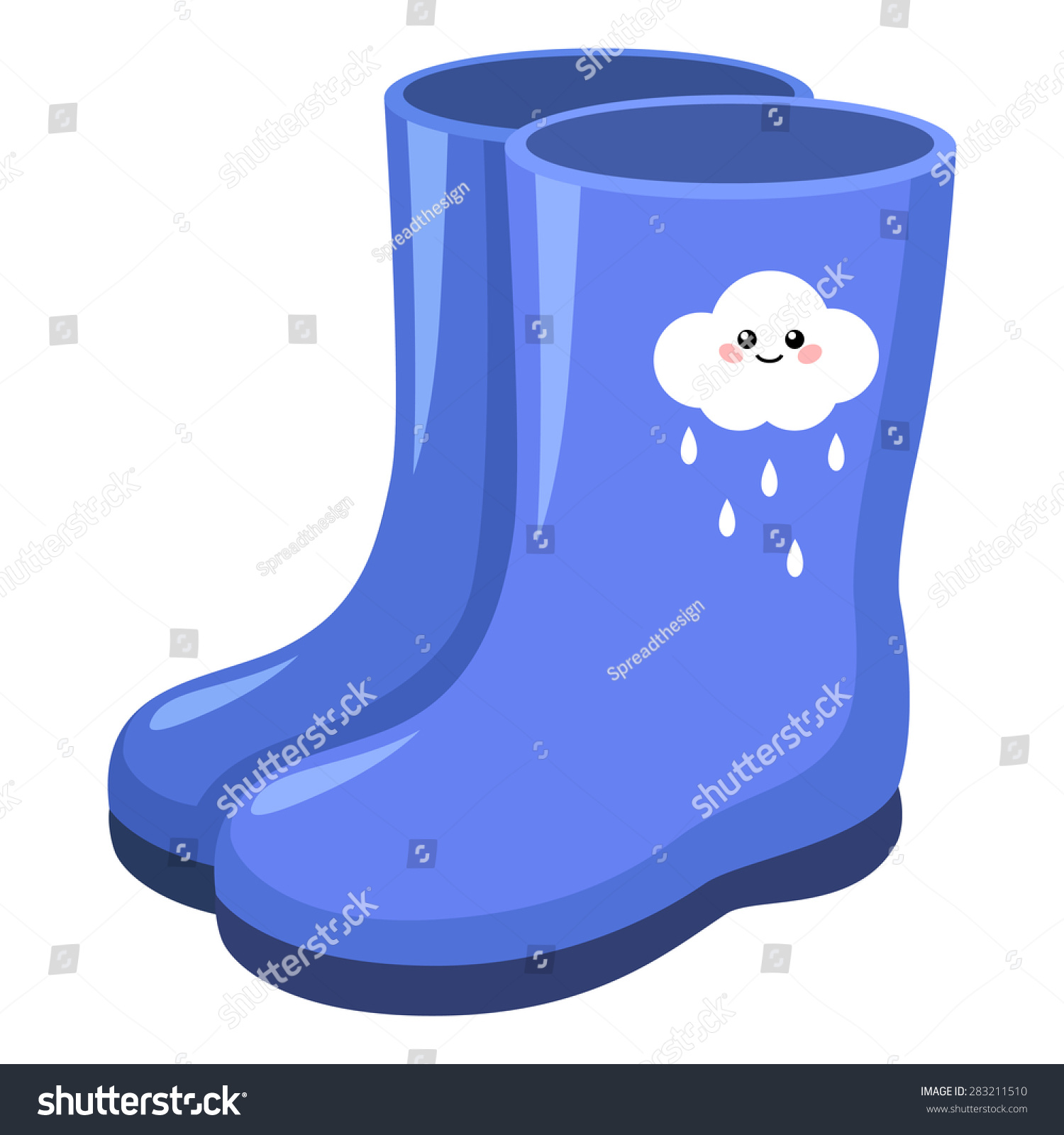 Rain Boots Stock Vector Illustration 283211510 Shutterstock