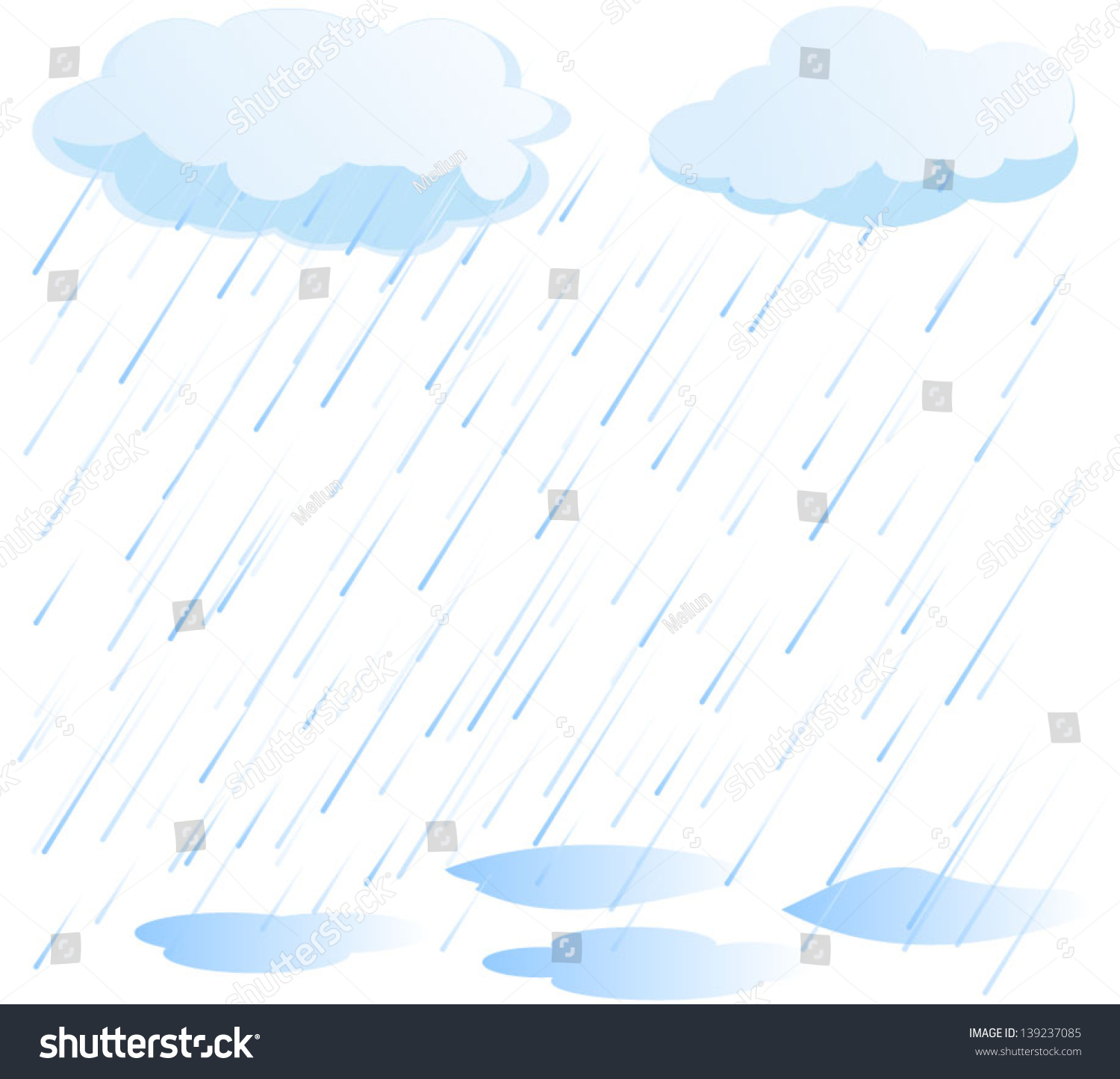 Rain Vector - 139237085 : Shutterstock