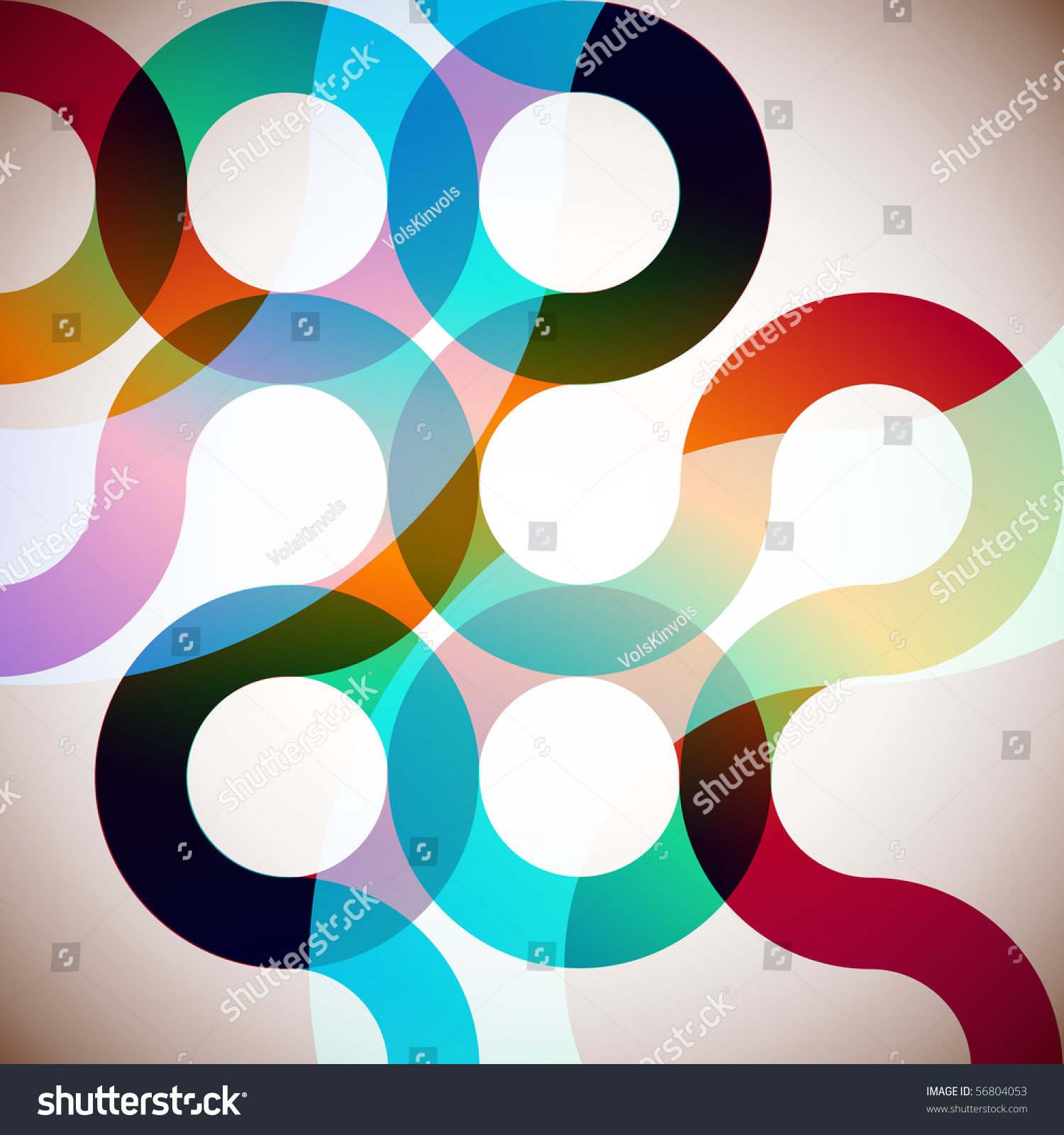 Rainbow Circles Colorful Abstract Vector Background Stock Vector