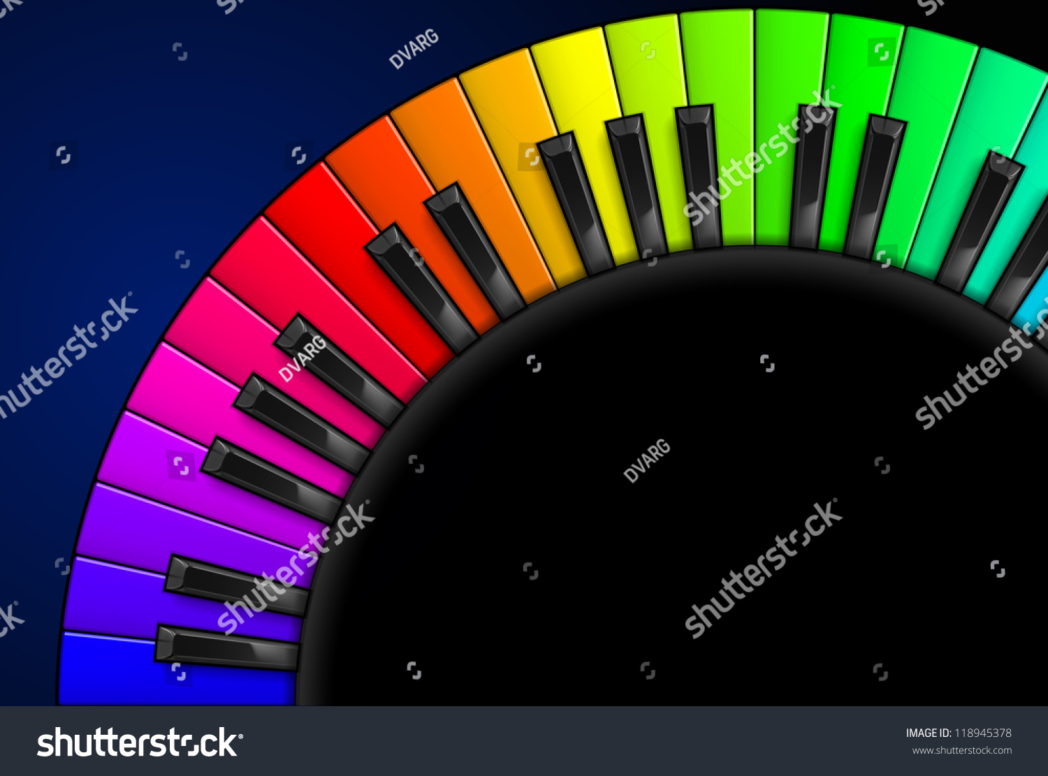 Rainbow Piano Keys. Illustration On Black Background, For ...
 Rainbow Piano Backgrounds