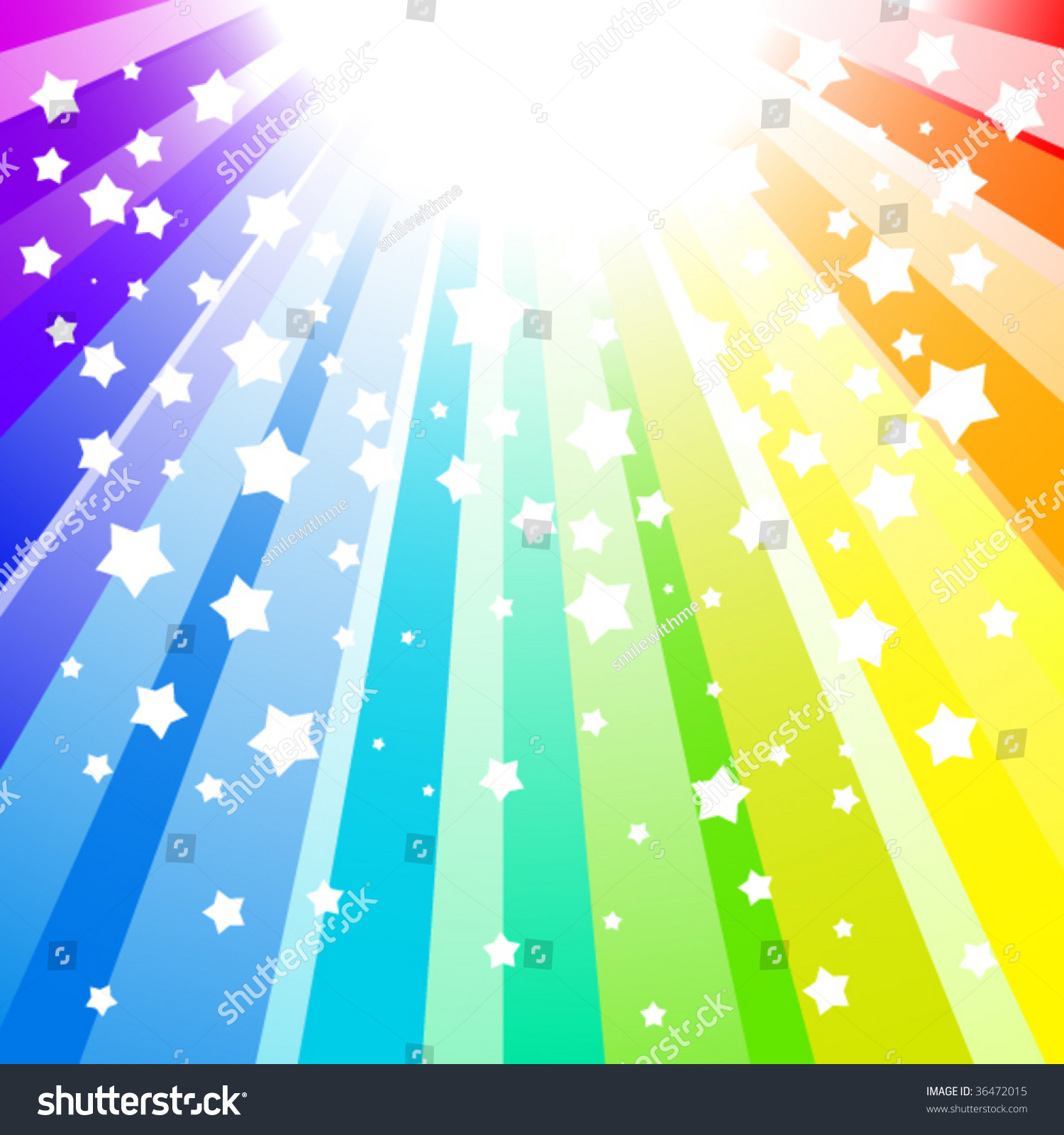 Rainbow Starburst Stock Vector 36472015 Shutterstock