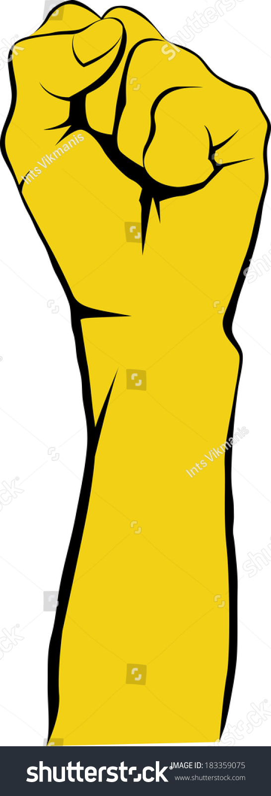 Raised Fist Clenched Fist Solidarity Revolt Stock Vector 183359075 Shutterstock 6382