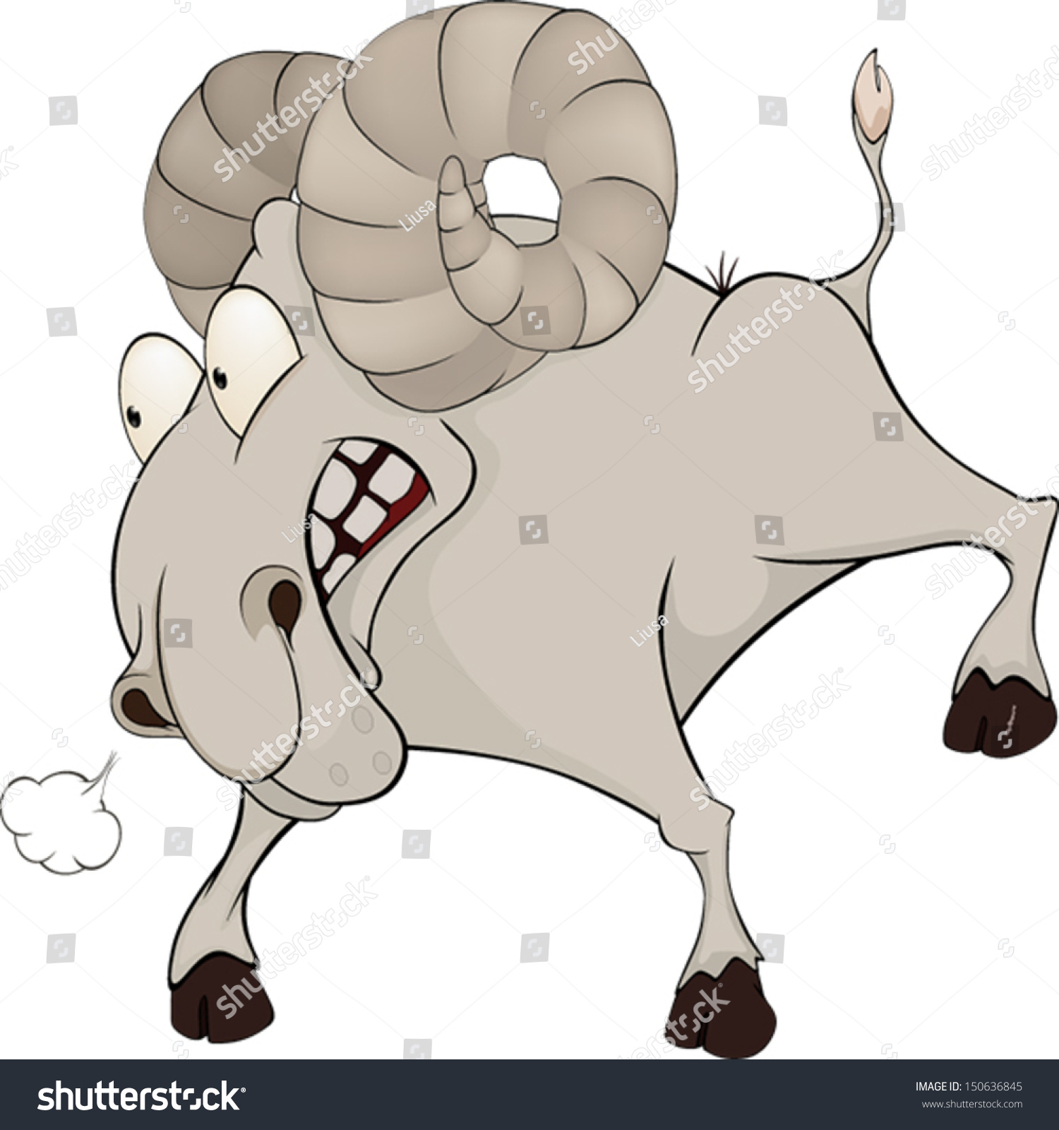 Ram. Cartoon Stock Vector Illustration 150636845 : Shutterstock