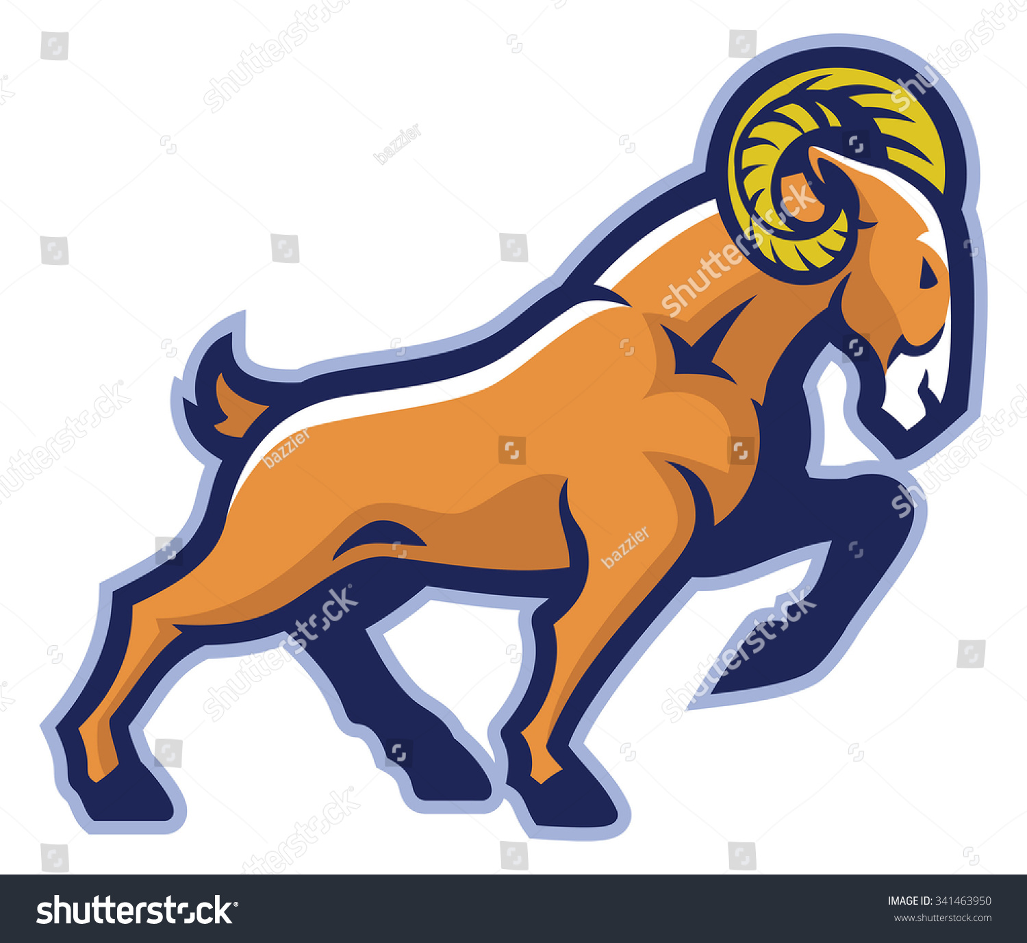 Ram Mascot Stock Vector 341463950 : Shutterstock