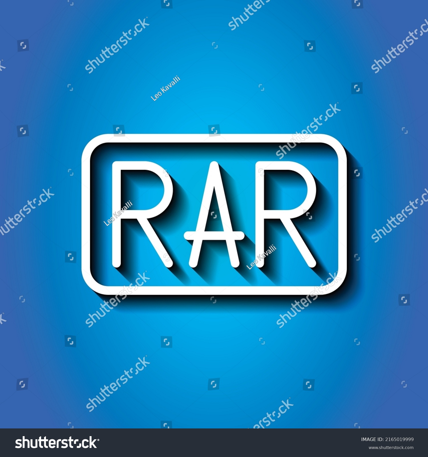 Rar Simple Icon Vector Flat Design Stock Vector Royalty Free