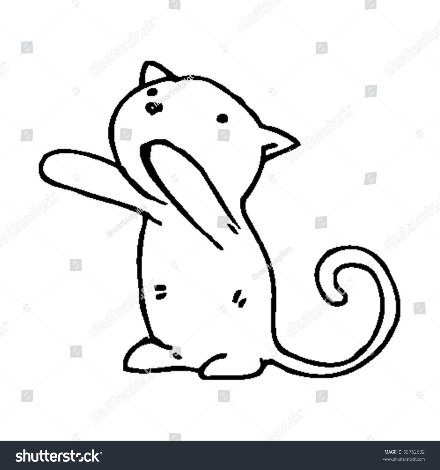 Reaching Cat Cartoon Stock Vector Illustration 53762602 Shutterstock