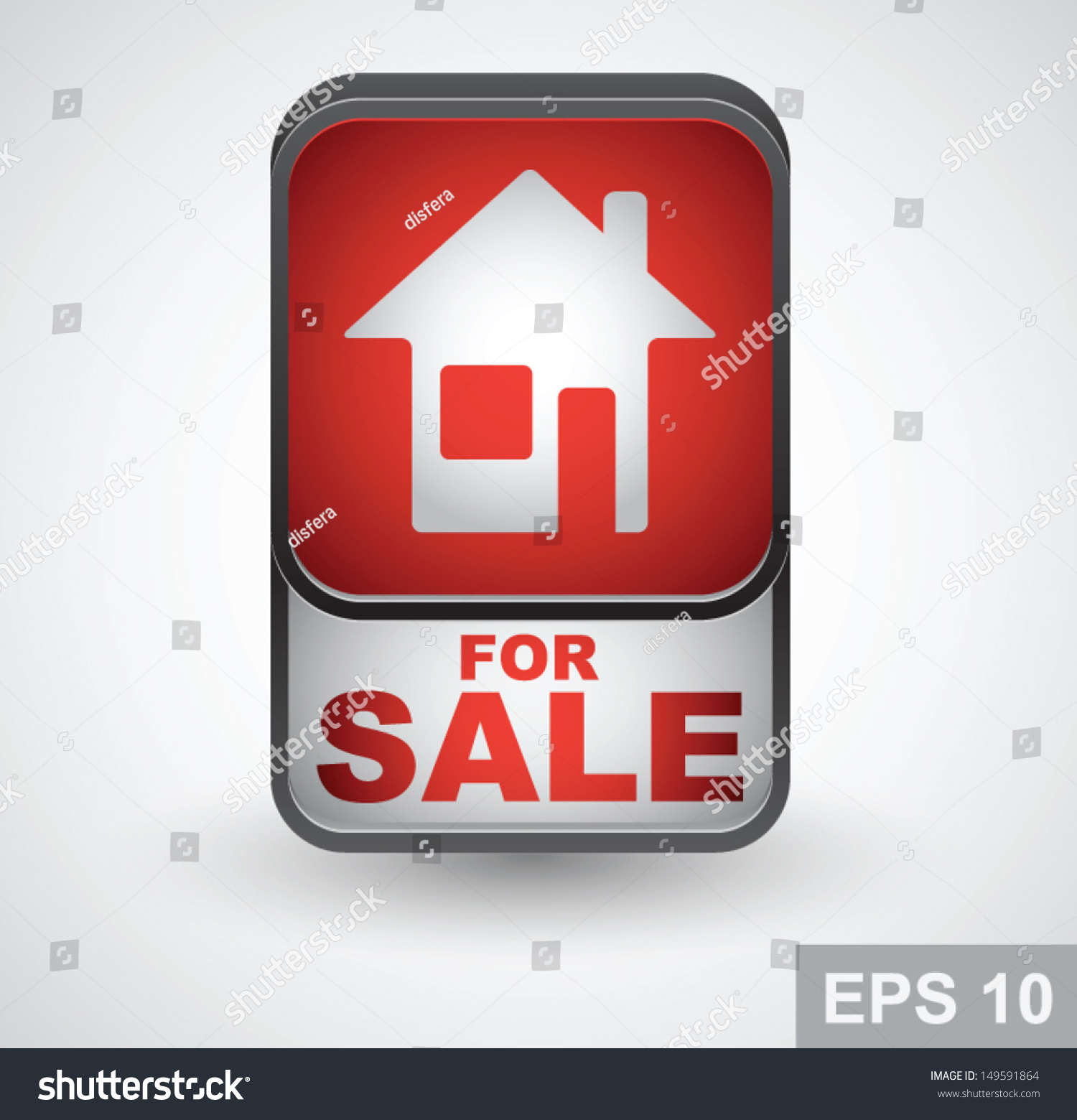 Real Estate Icon. Home For Sale Vector Button 149591864 Shutterstock