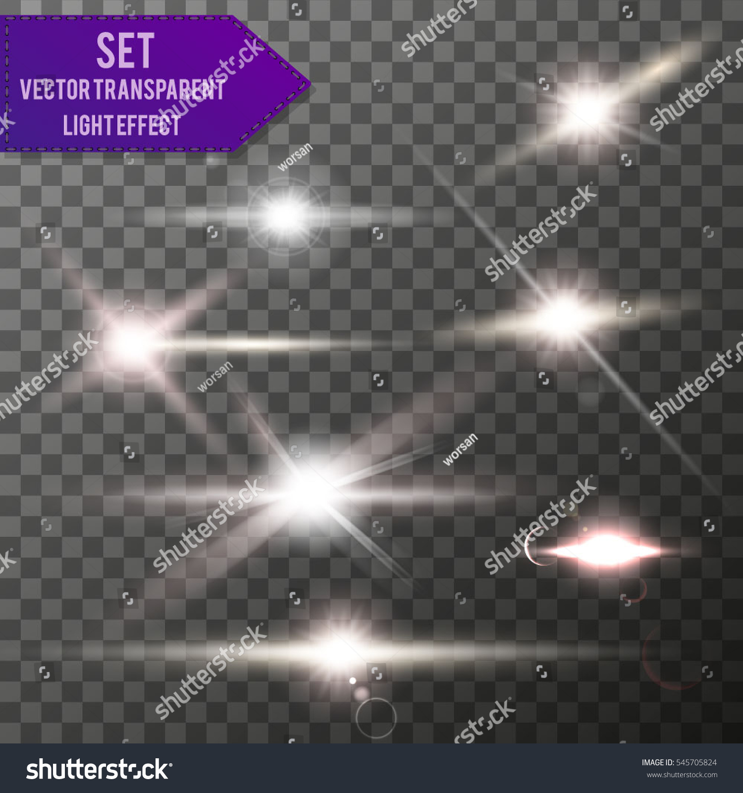 Realistic Lens Flare Elements Collection Light Effect Transparent Design Vector illustration Realistic Lens Flare Elements Collection Light Effect Transparent Design Vector illustration