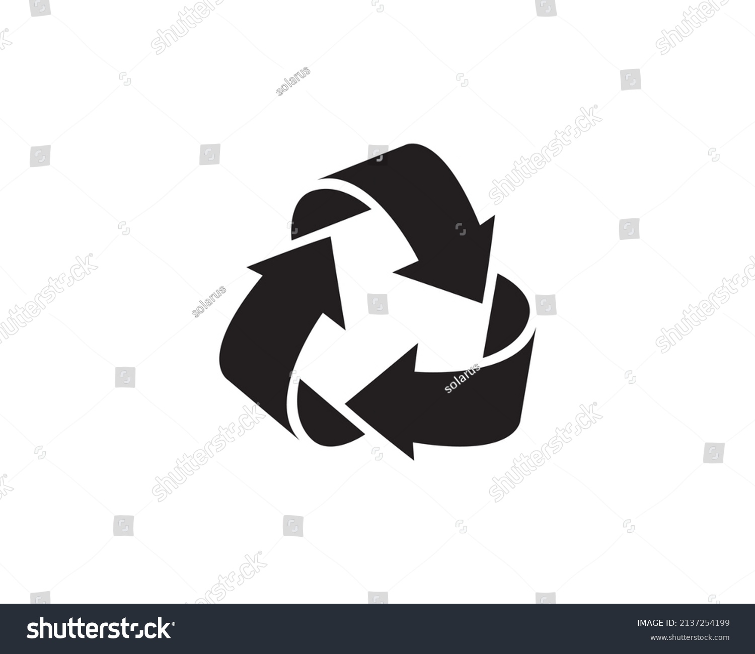 Recycling Icon Arrows Triangle Eco Friendly Stock Vector Royalty Free