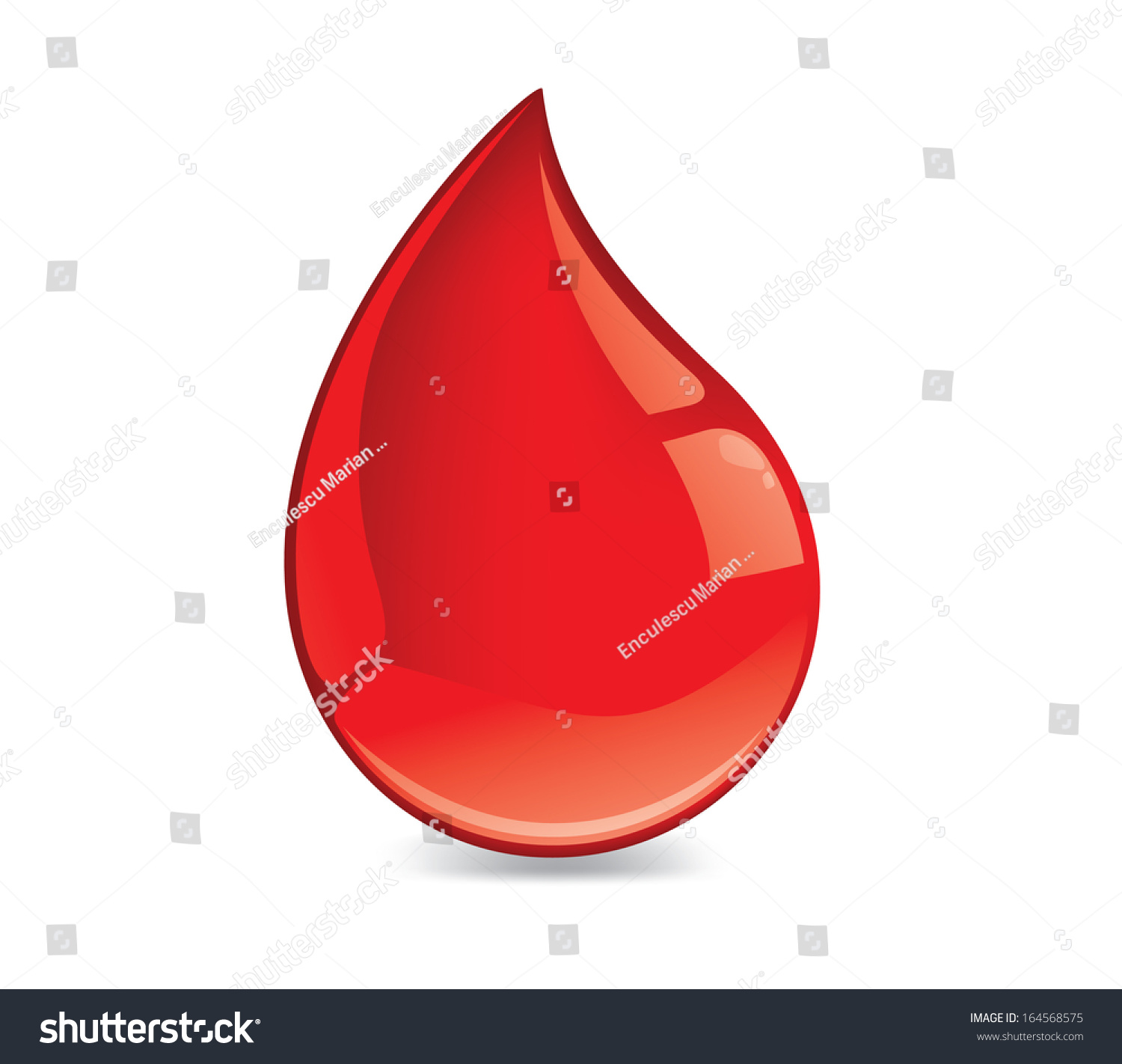 Red Blood Drop Icon Stock Vector 164568575 - Shutterstock
