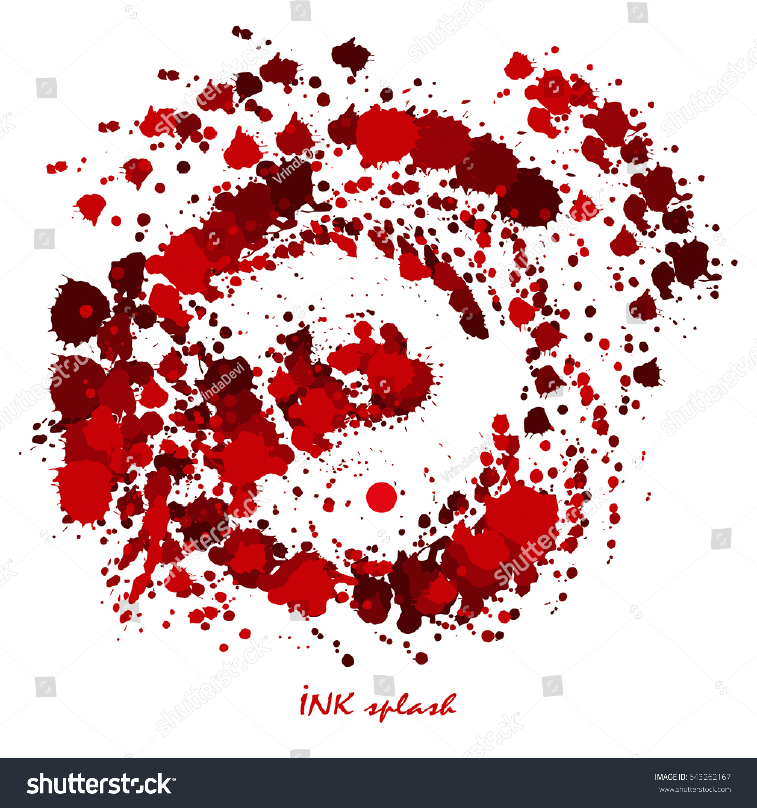 Red Blood Paint Splatters Vector Illustration Vector De Stock Libre