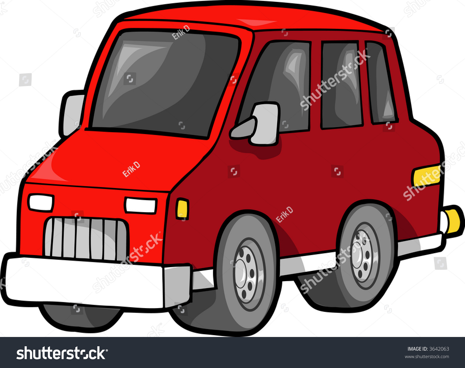 Red Car Vector Illustration - 3642063 : Shutterstock