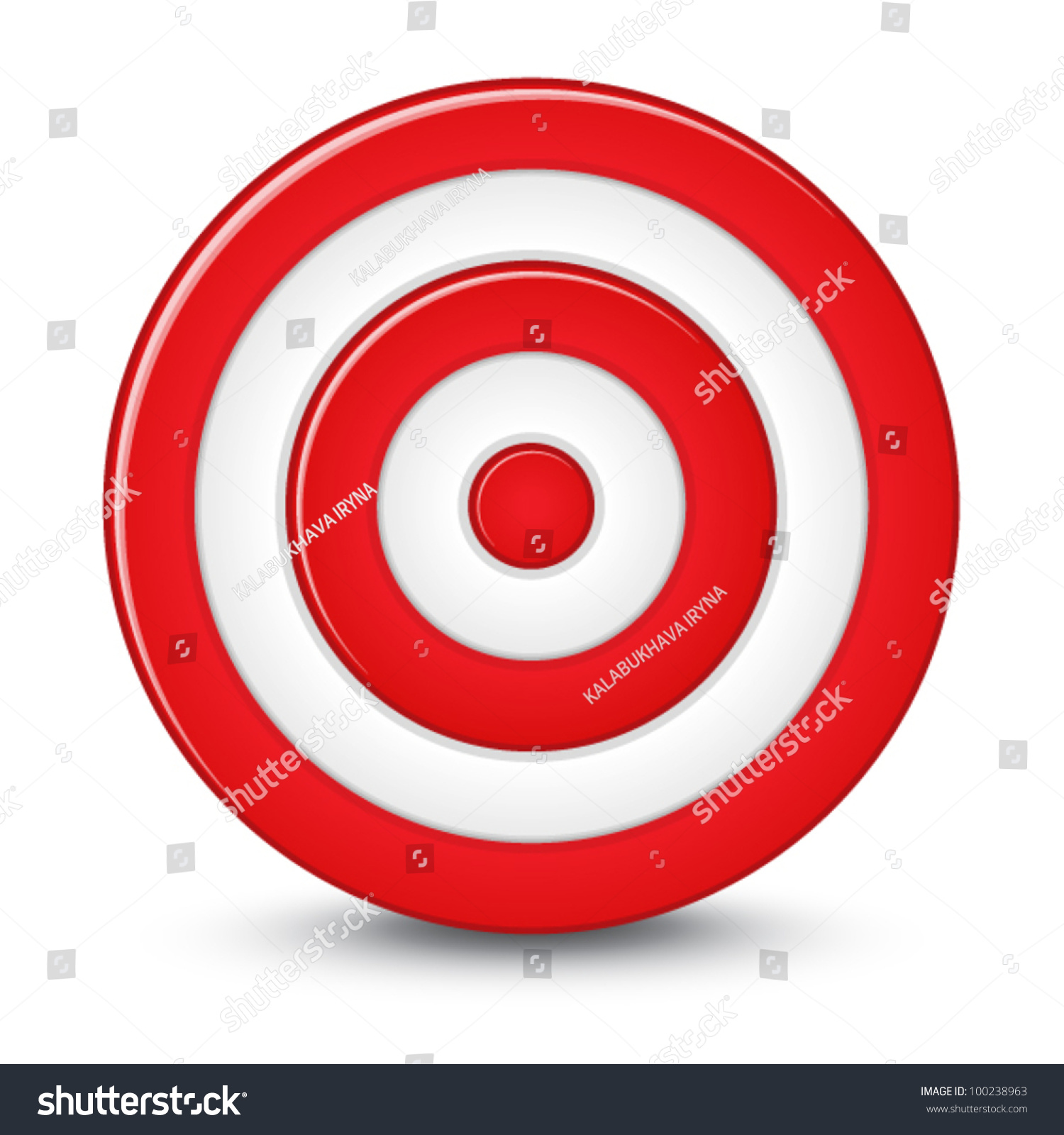 Red Darts Target Aim On White Stock Vector 100238963 Shutterstock