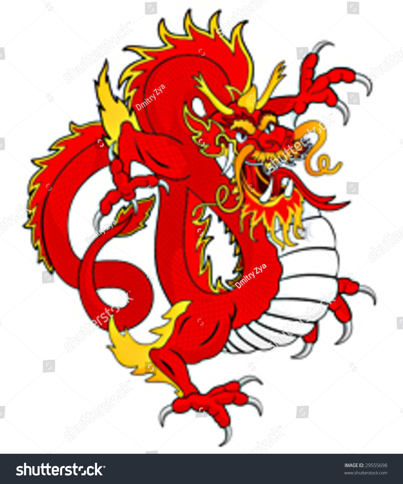 Red Dragon Stock Vector Illustration 29555698 : Shutterstock