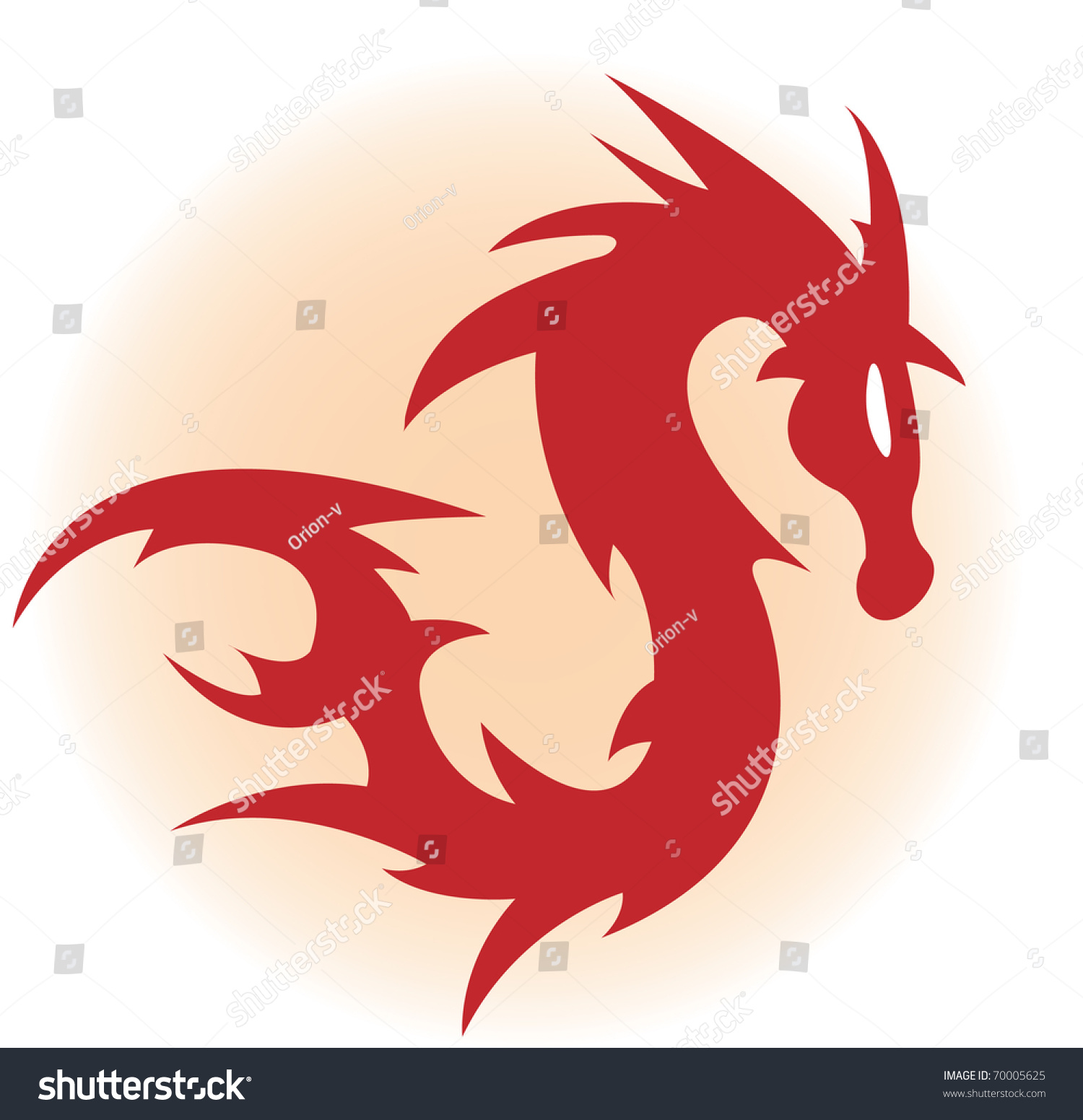 Red Dragon. Vector Illustration - 70005625 : Shutterstock