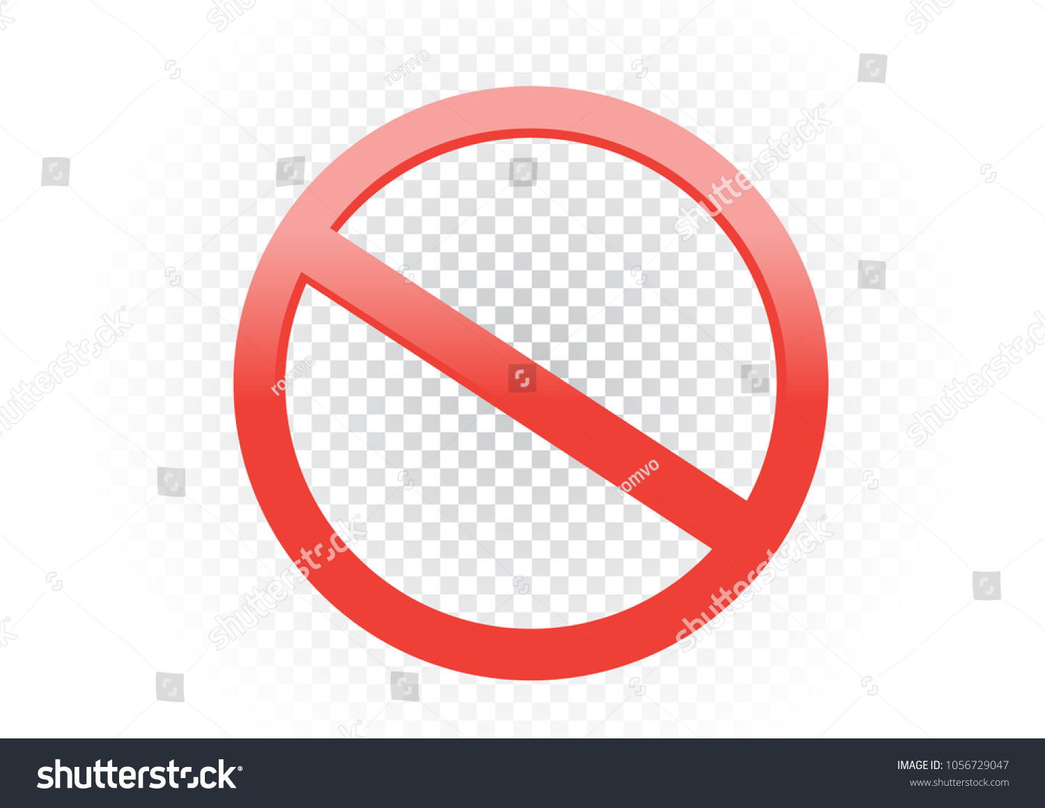 Red Forbid Symbol Template On White Stock Vector Royalty Free