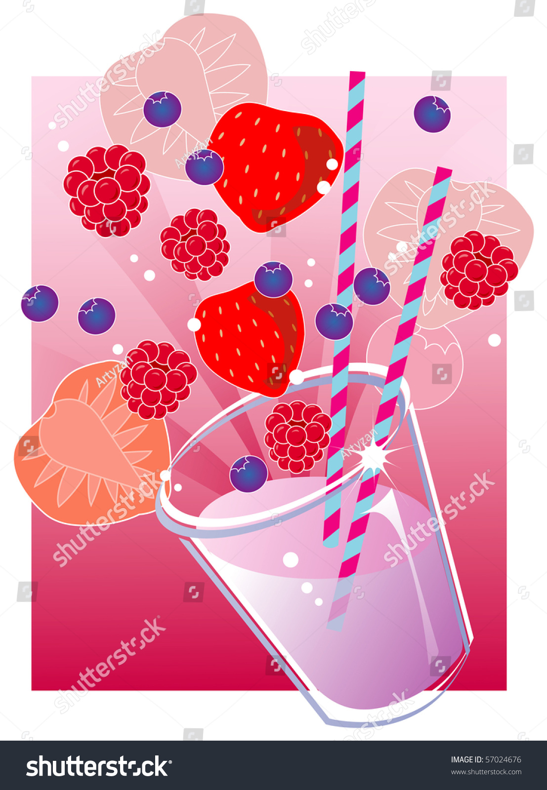 strawberry smoothie clip art - photo #48