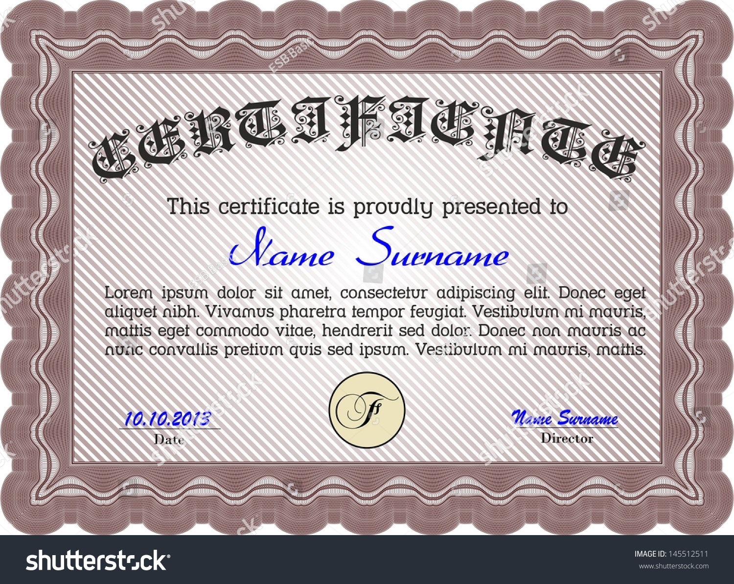 Red horizontal certificate template Red horizontal certificate template